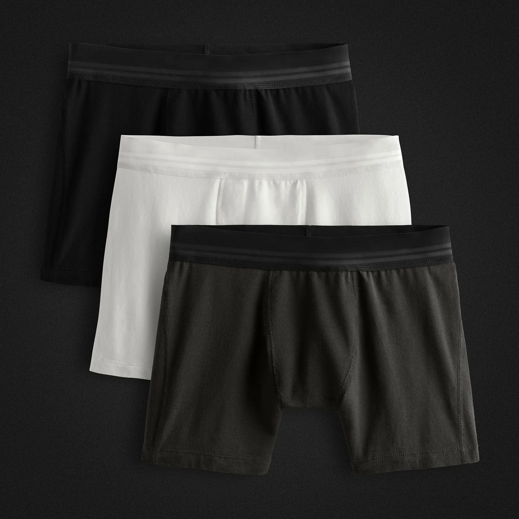 Elevated Lotus Sport Boxer Short 3 Pack - Black/White/Carbon sold by James Perse