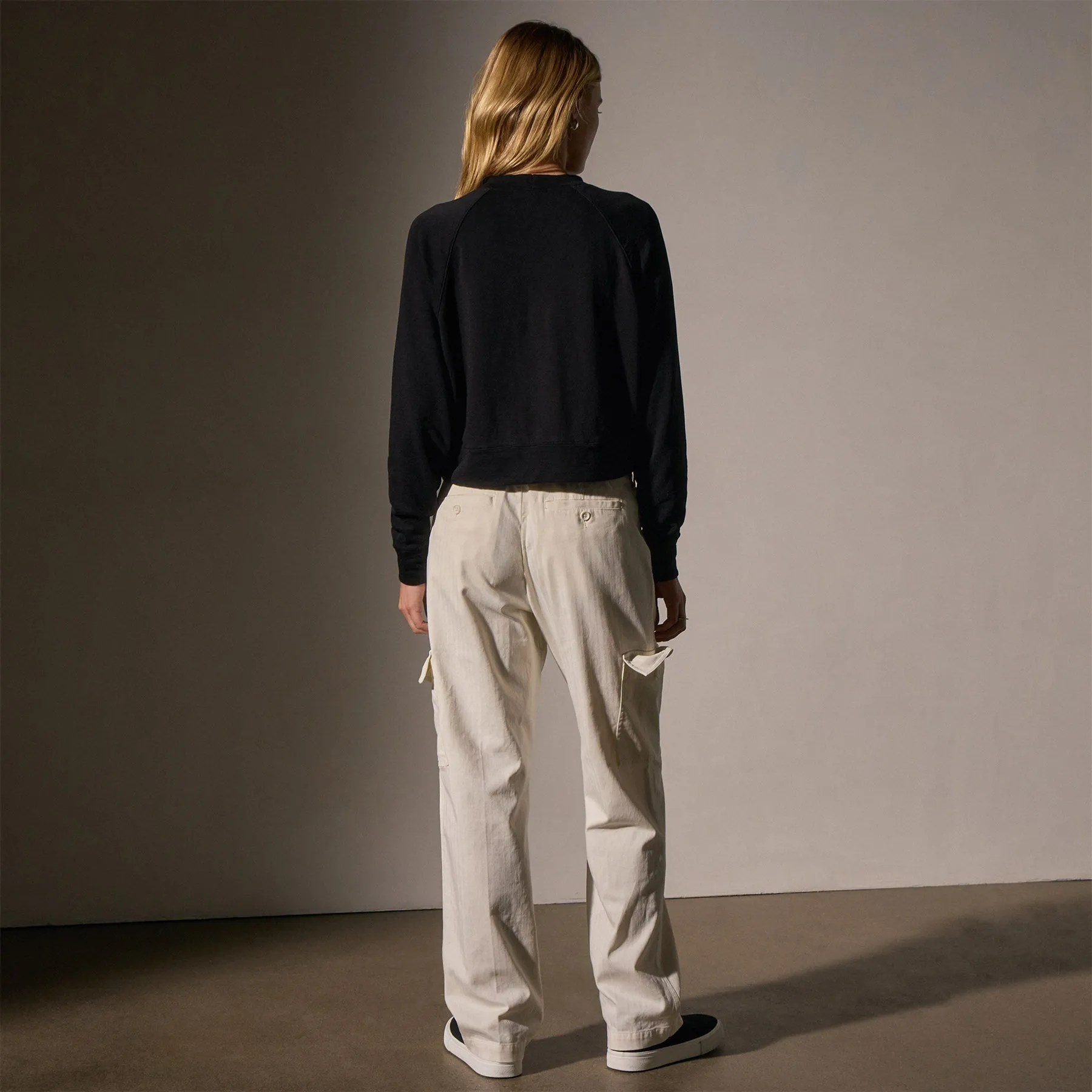 French Terry Cropped Mock Neck - Black sold by James Perse product image thumbnail 3