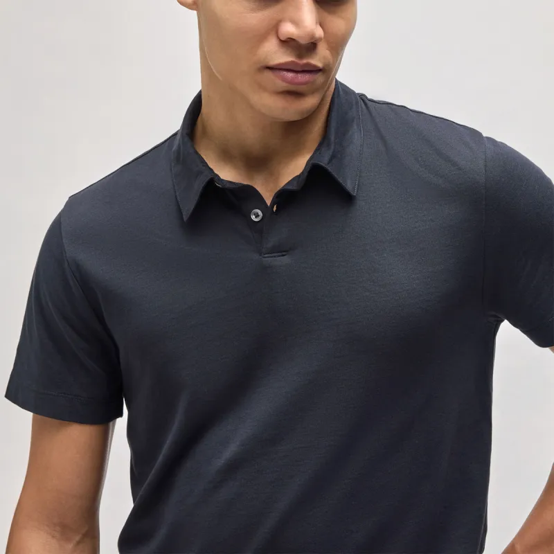 Brushed Lotus Polo - Deep sold by James Perse