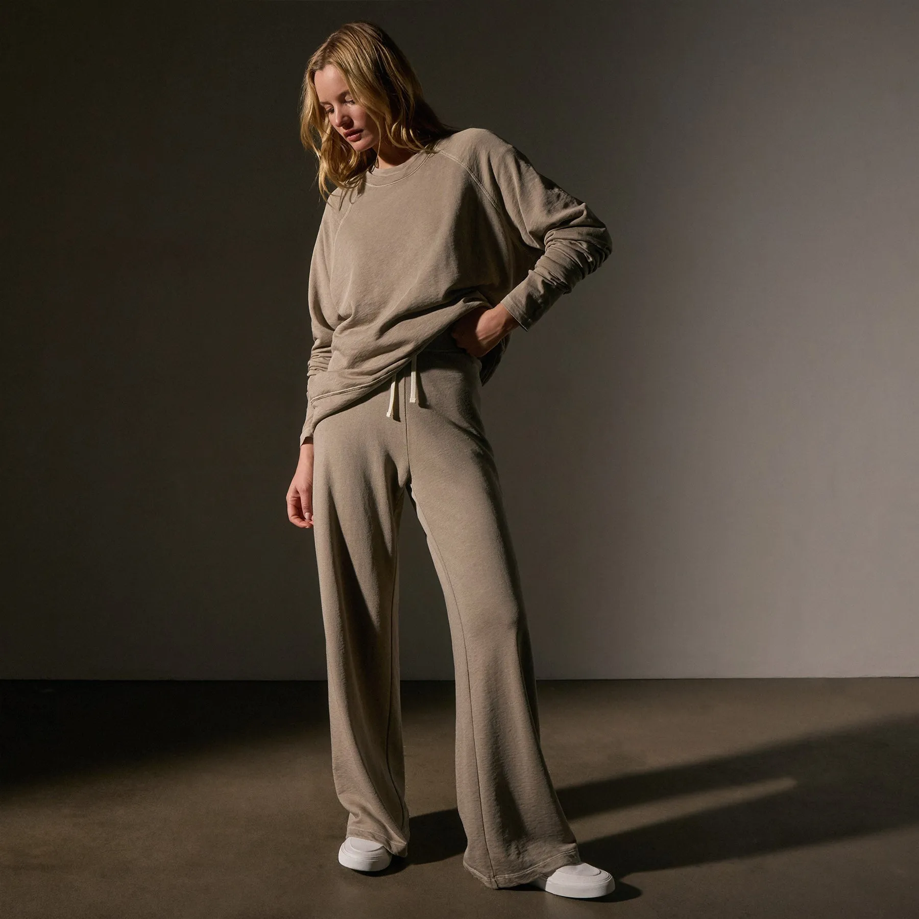 Vintage French Terry Relaxed Sweatshirt - Overcast Pigment sold by James Perse