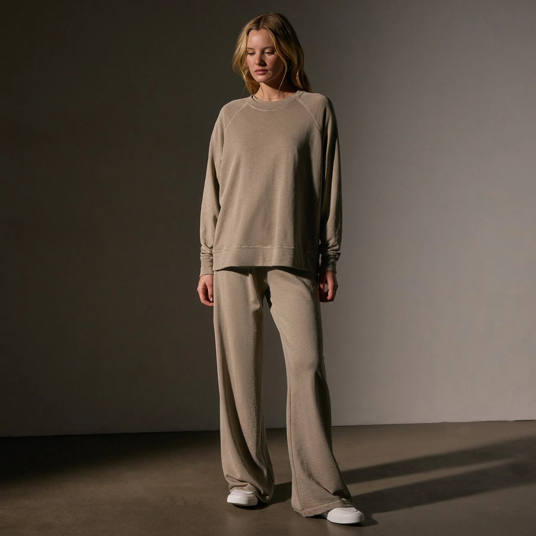 Vintage French Terry Relaxed Sweatshirt - Overcast Pigment sold by James Perse product image thumbnail 3