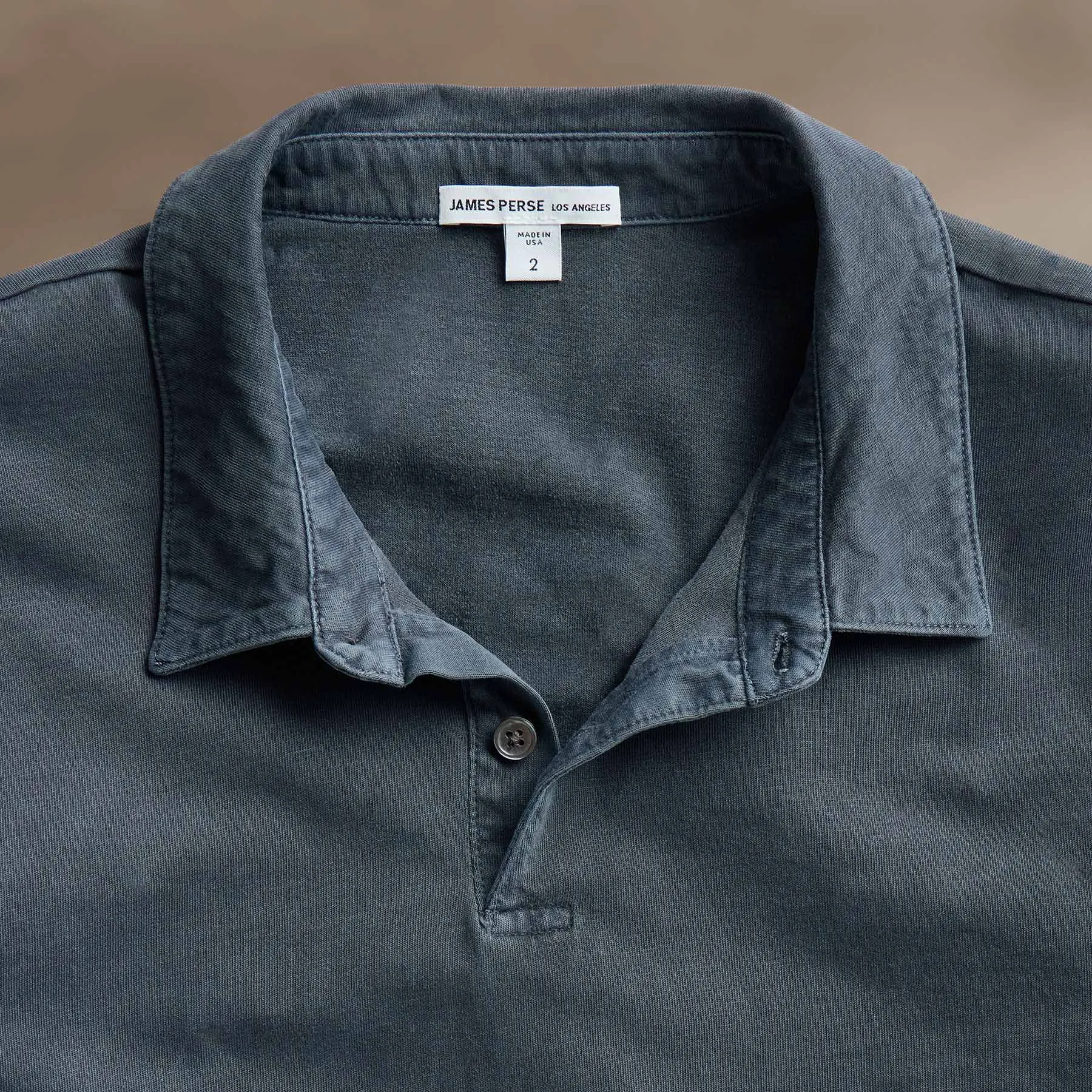 Sueded Jersey Polo - Blue Noir Pigment sold by James Perse product image thumbnail 2