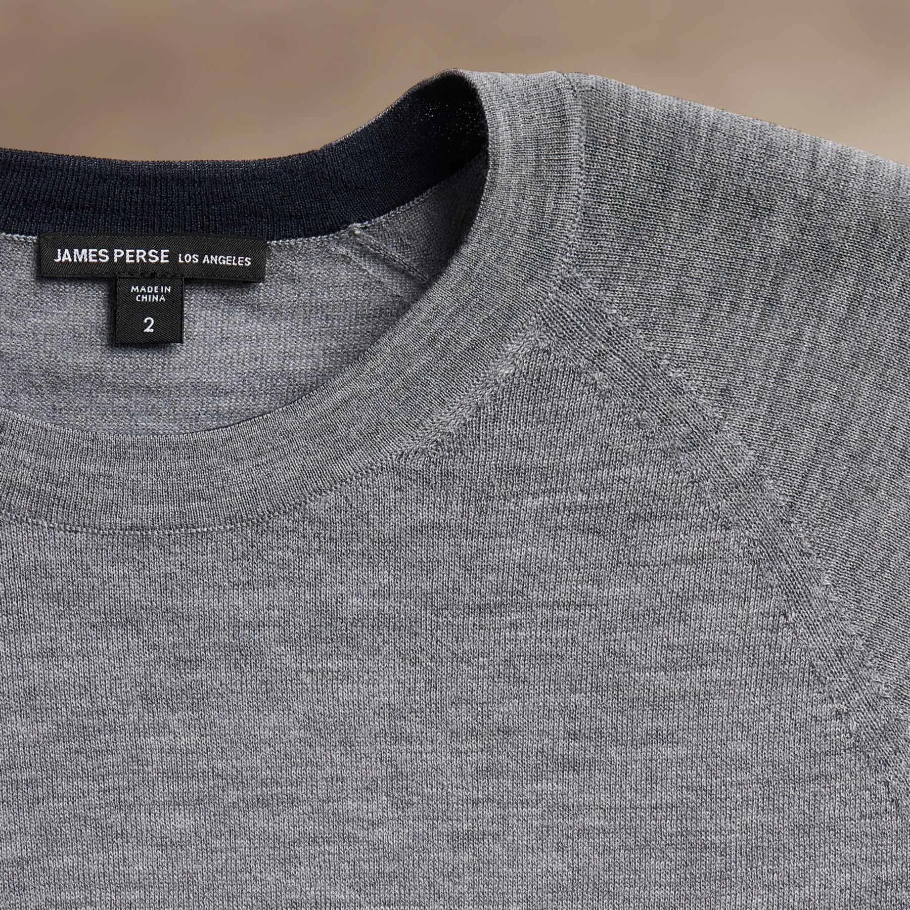 Ultra Fine Cashmere Crew - Flannel sold by James Perse product image thumbnail 3