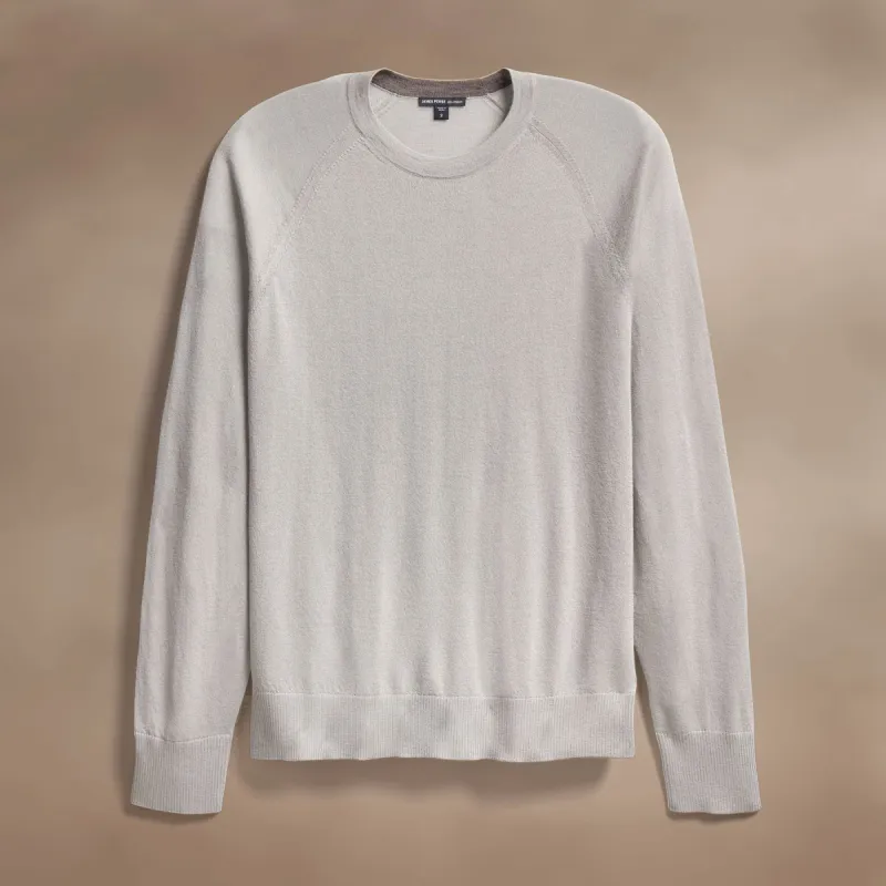 Ultra Fine Cashmere Crew - Concrete sold by James Perse