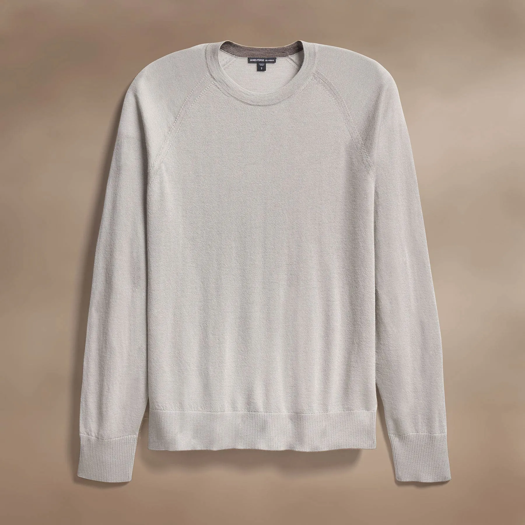 Ultra Fine Cashmere Crew - Concrete sold by James Perse