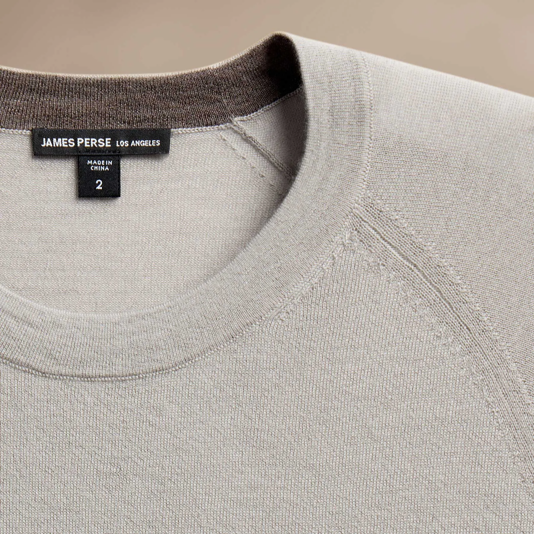 Ultra Fine Cashmere Crew - Concrete sold by James Perse product image thumbnail 3