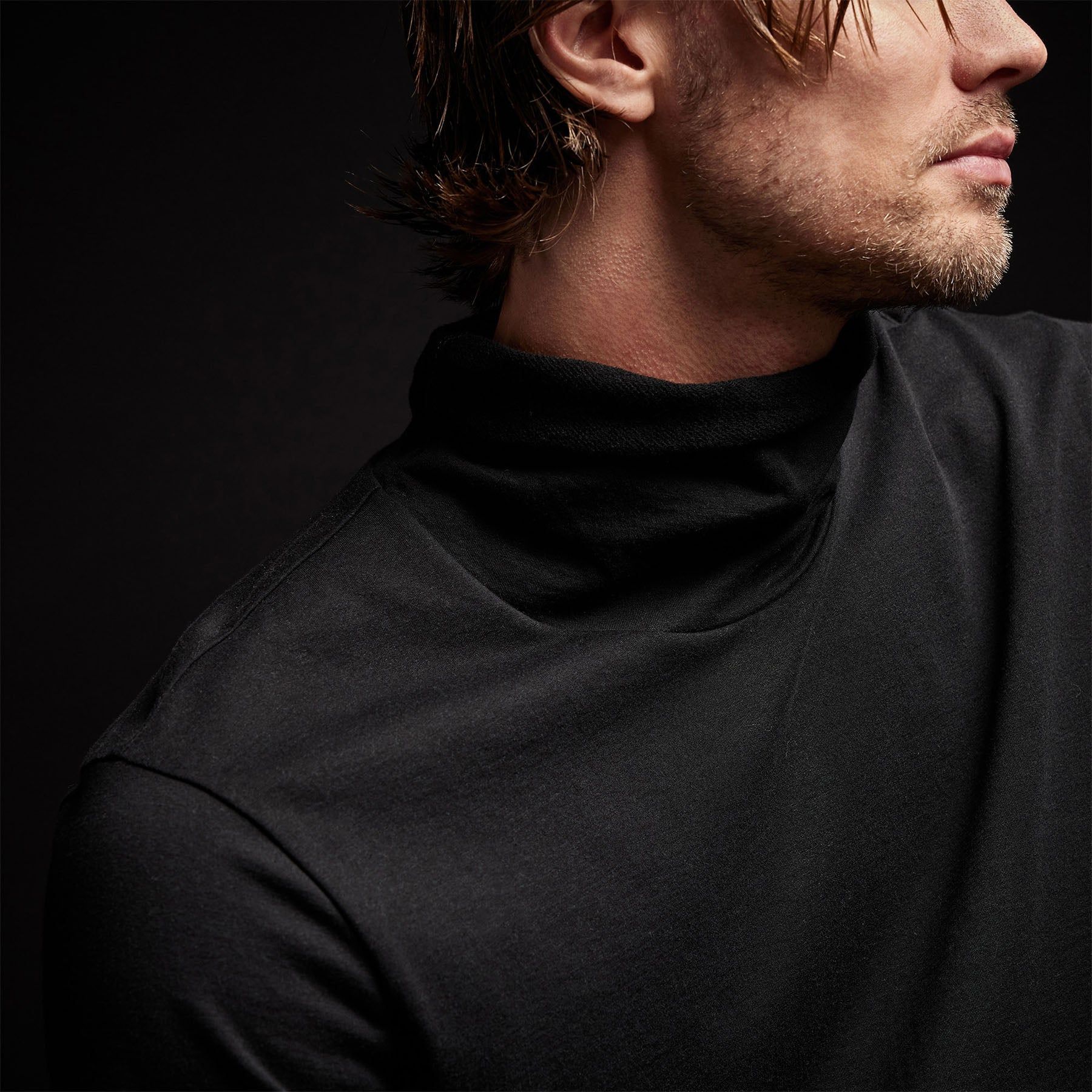 French Terry Funnel Neck - Black sold by James Perse product image thumbnail 2