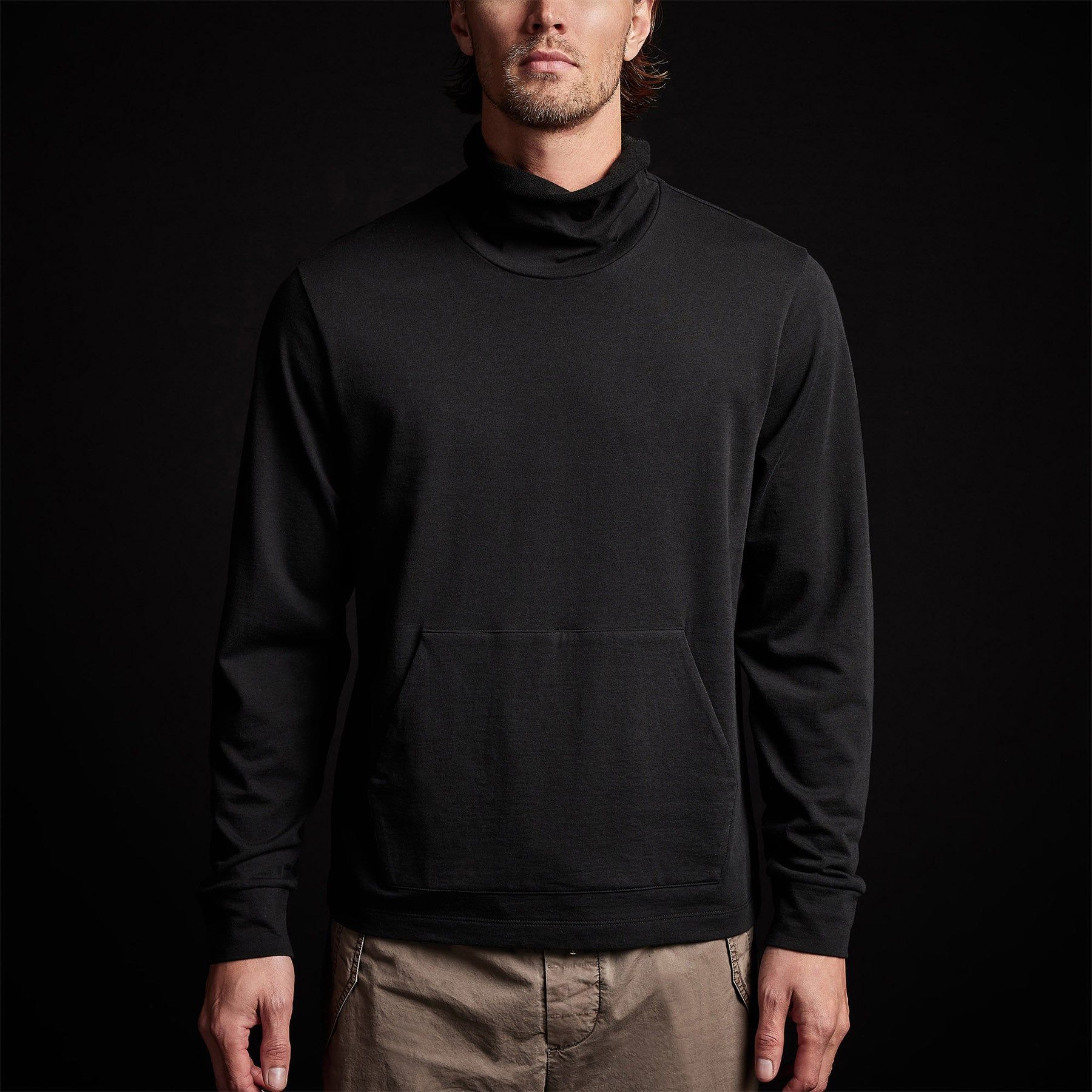 French Terry Funnel Neck - Black sold by James Perse product image thumbnail 3