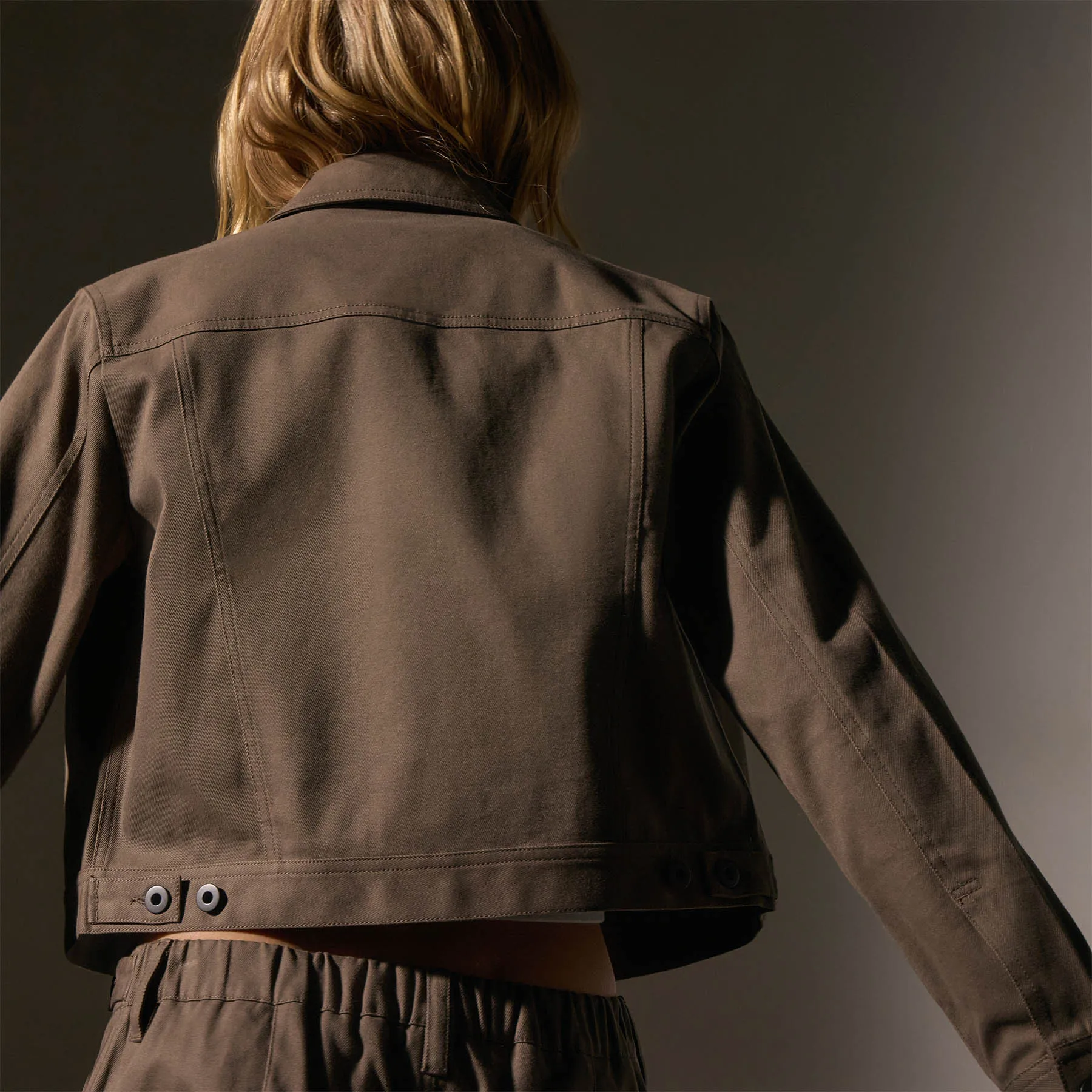 Cashmere Touch Cropped Jacket - Mushroom sold by James Perse product image thumbnail 4