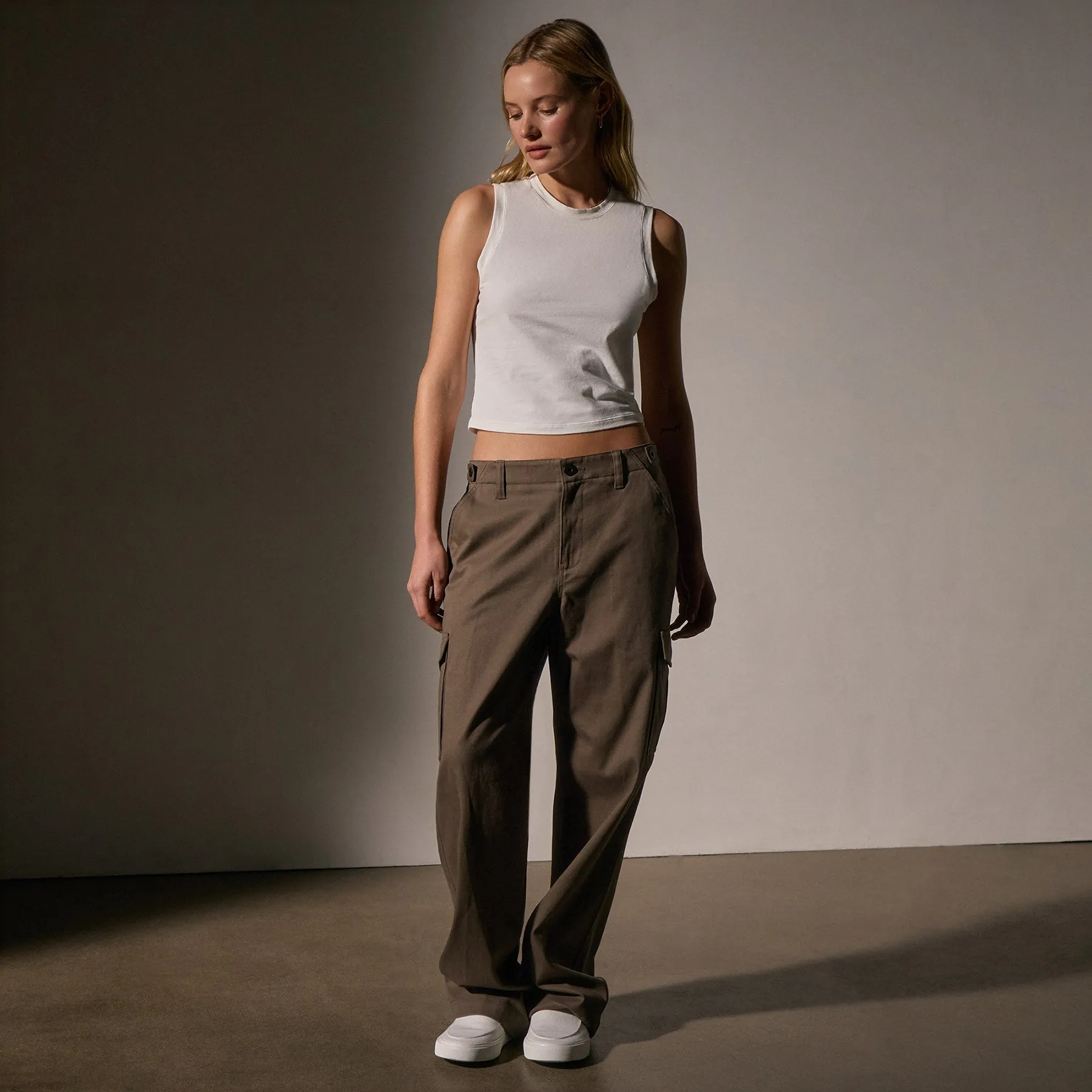 Cropped Shell Top - White sold by James Perse product image thumbnail 3