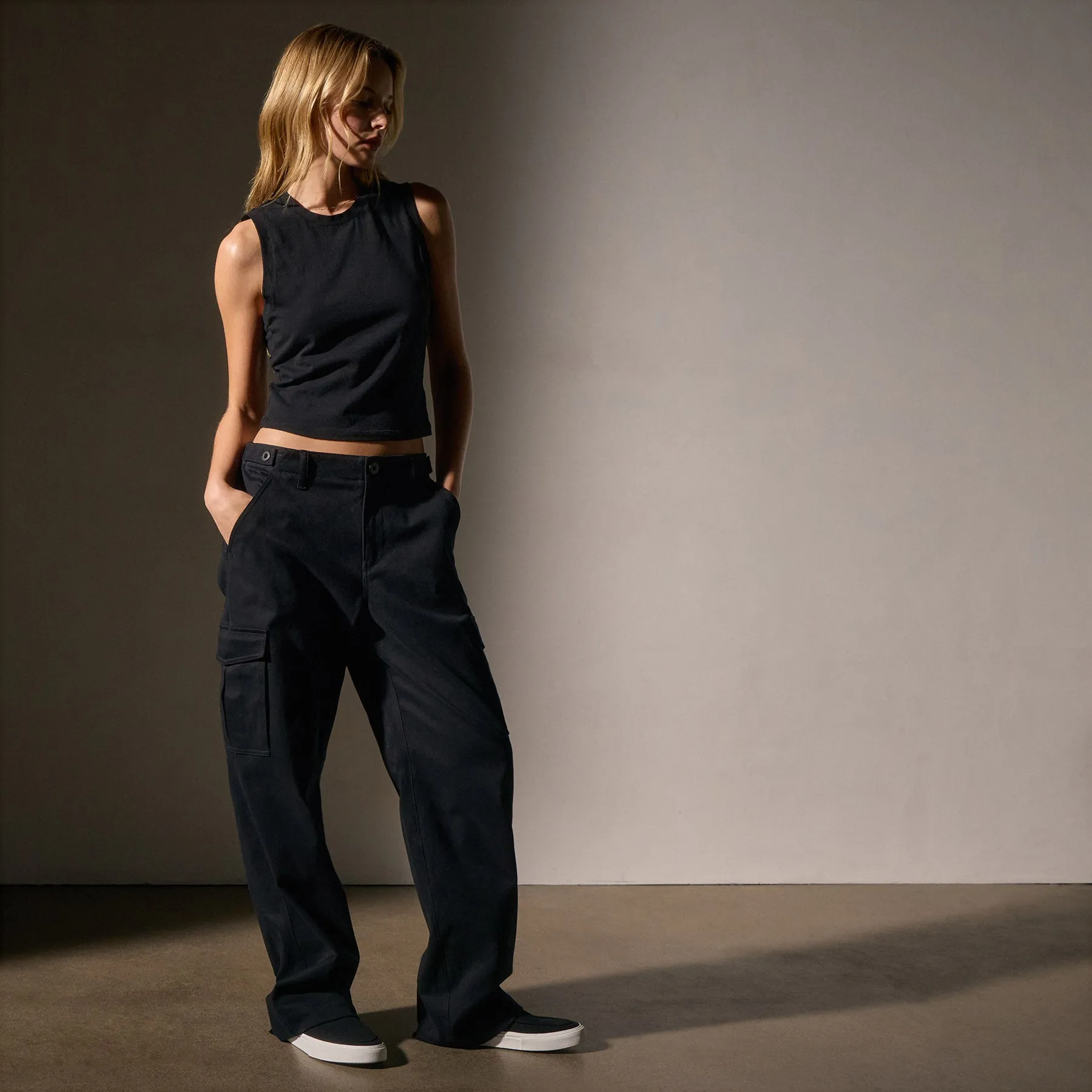 Cashmere Touch Cargo Pant - Black sold by James Perse