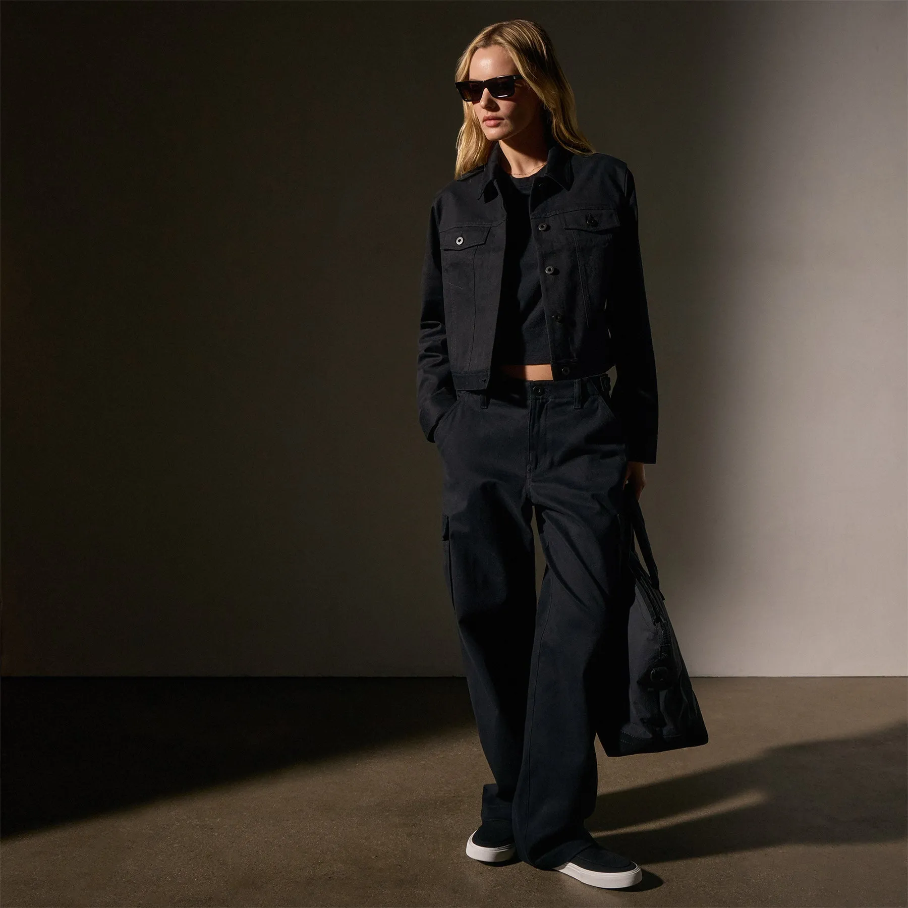 Cashmere Touch Cargo Pant - Black sold by James Perse product image thumbnail 3