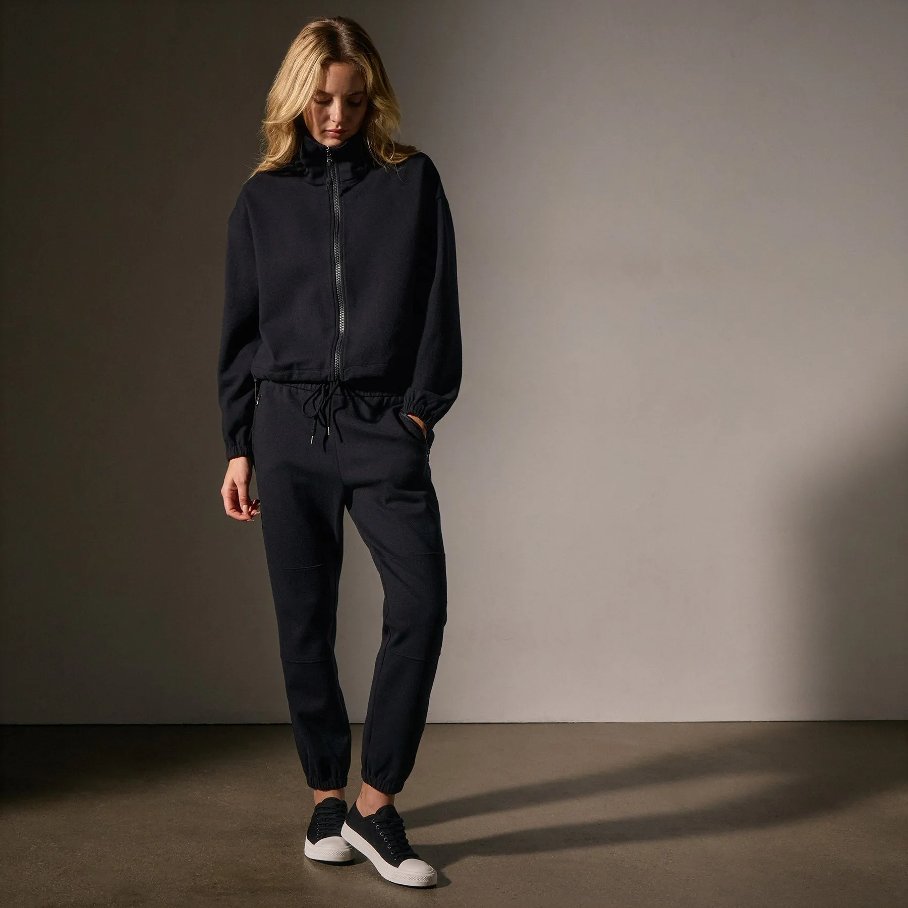 Matte Scuba Track Pant - Black sold by James Perse