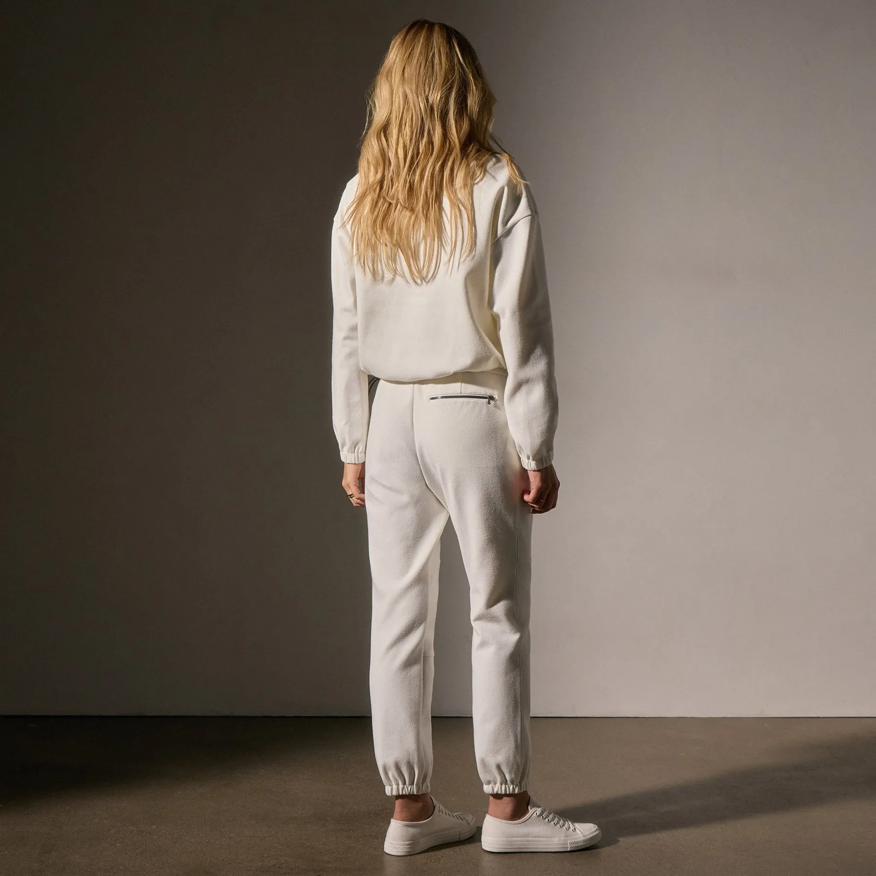 Matte Scuba Track Pant - Ivory sold by James Perse product image thumbnail 4