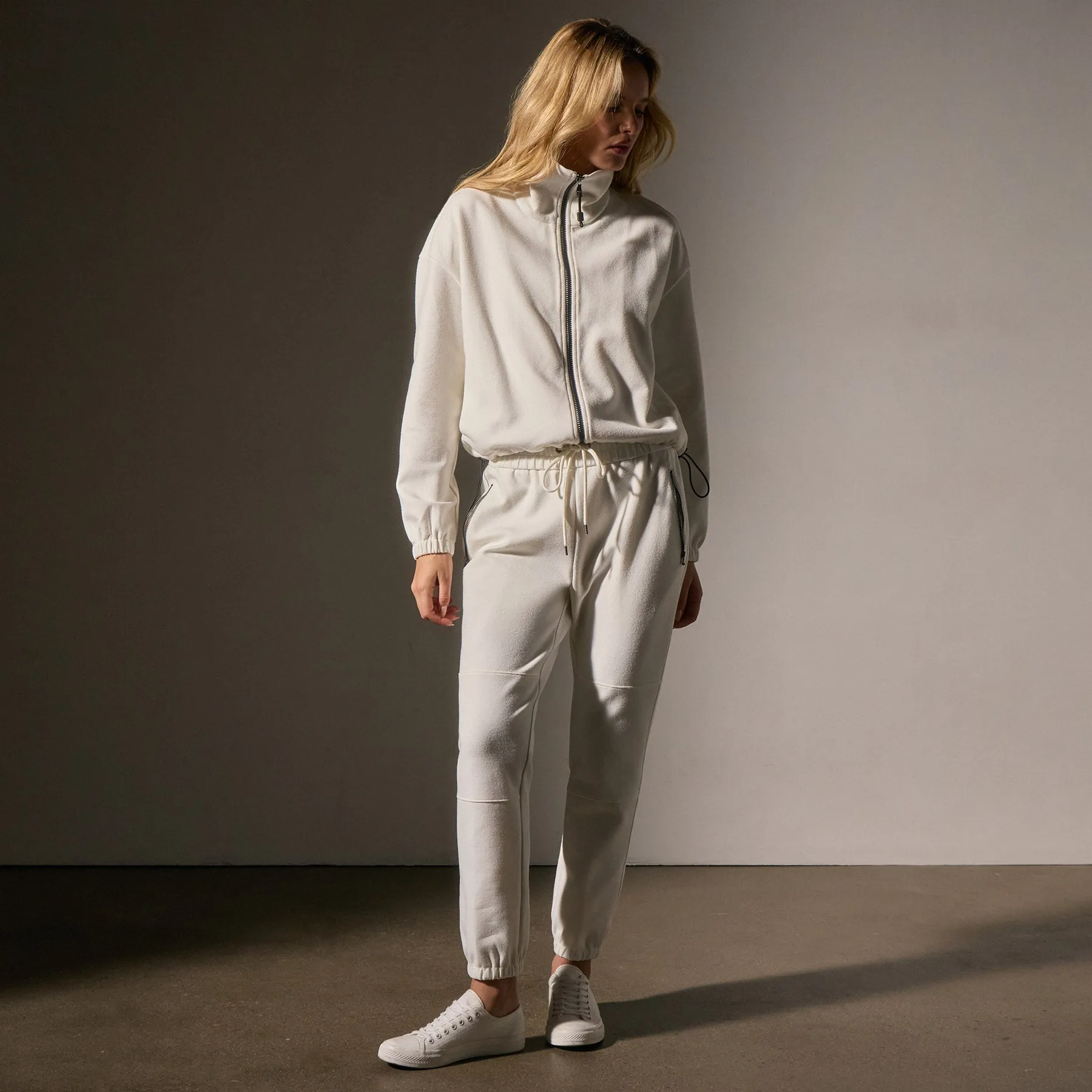 Matte Scuba Track Pant - Ivory sold by James Perse product image thumbnail 3