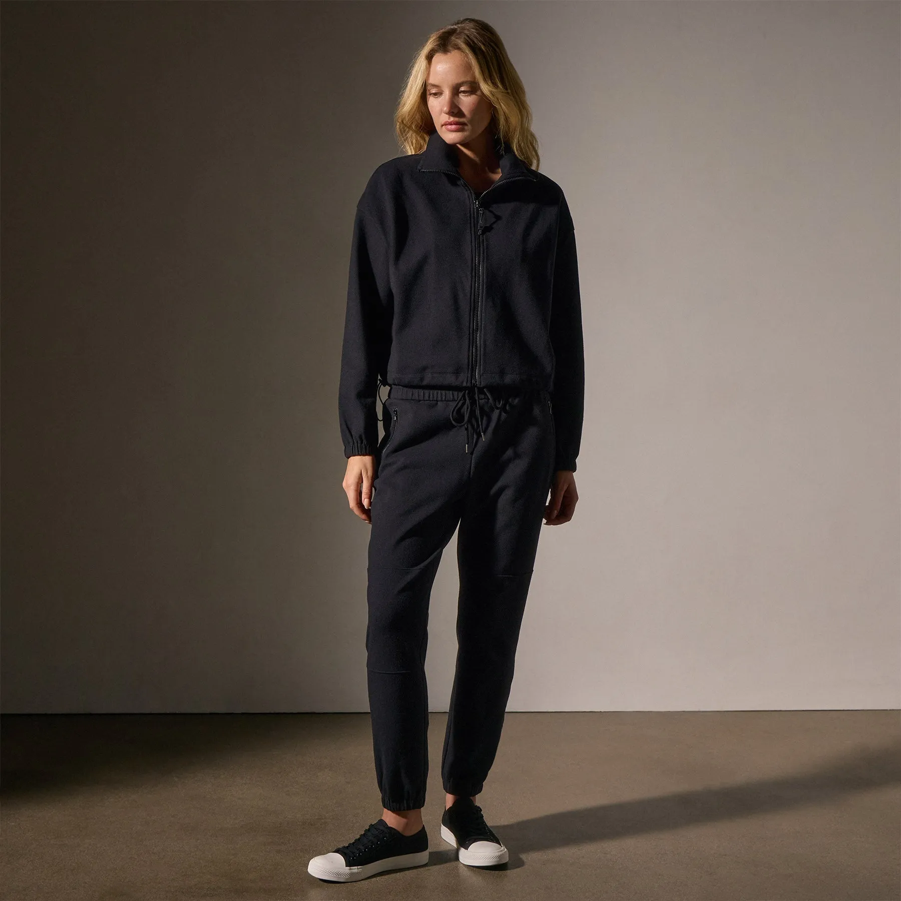 Matte Scuba Full Zip - Black sold by James Perse product image thumbnail 3