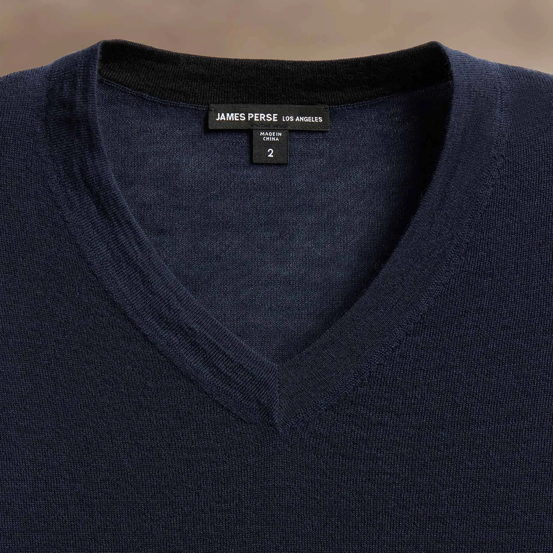 Ultrafine Cashmere V Neck Sweater - Dark Navy sold by James Perse product image thumbnail 3