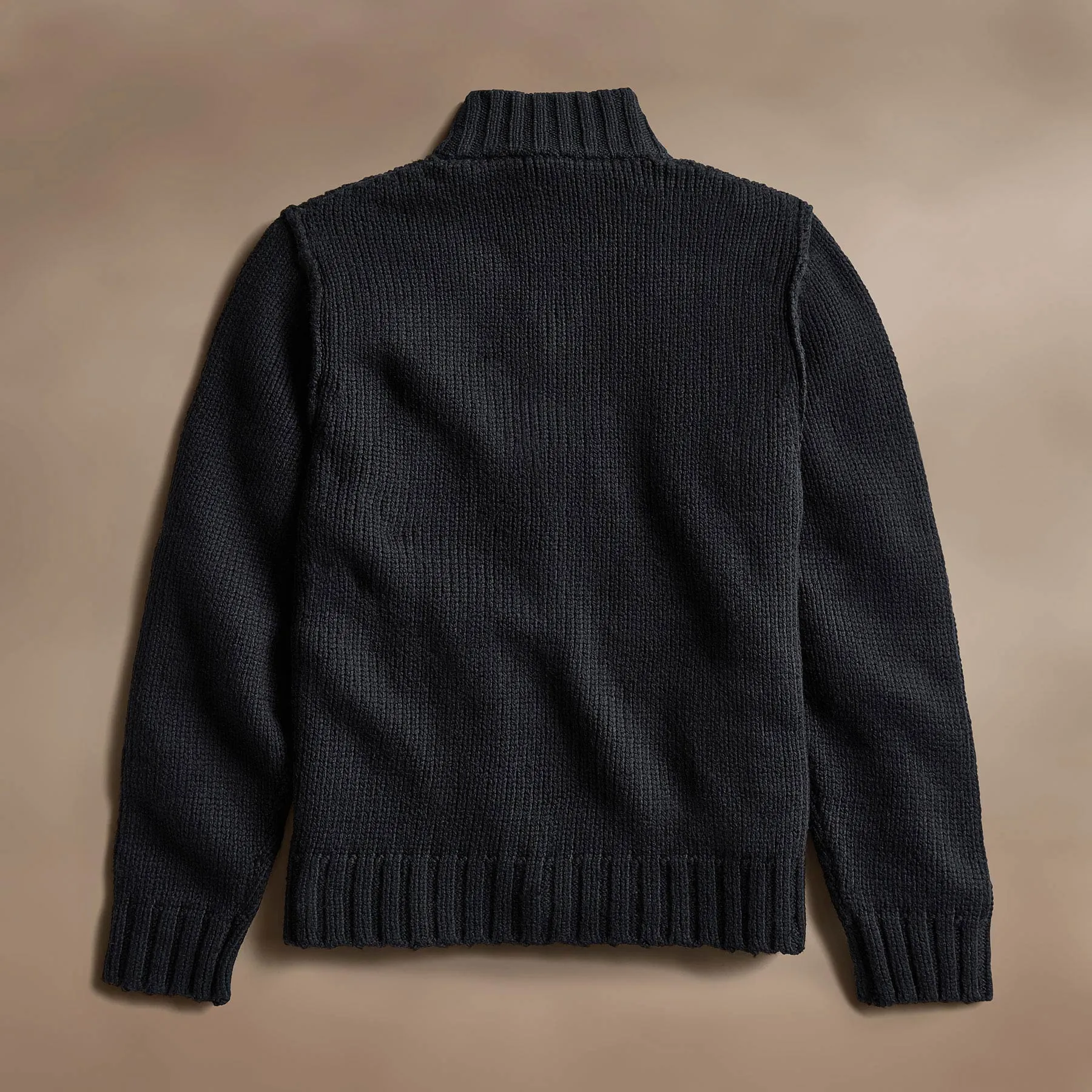 Cotton Knit Zip Up Sweater - Black sold by James Perse product image thumbnail 4