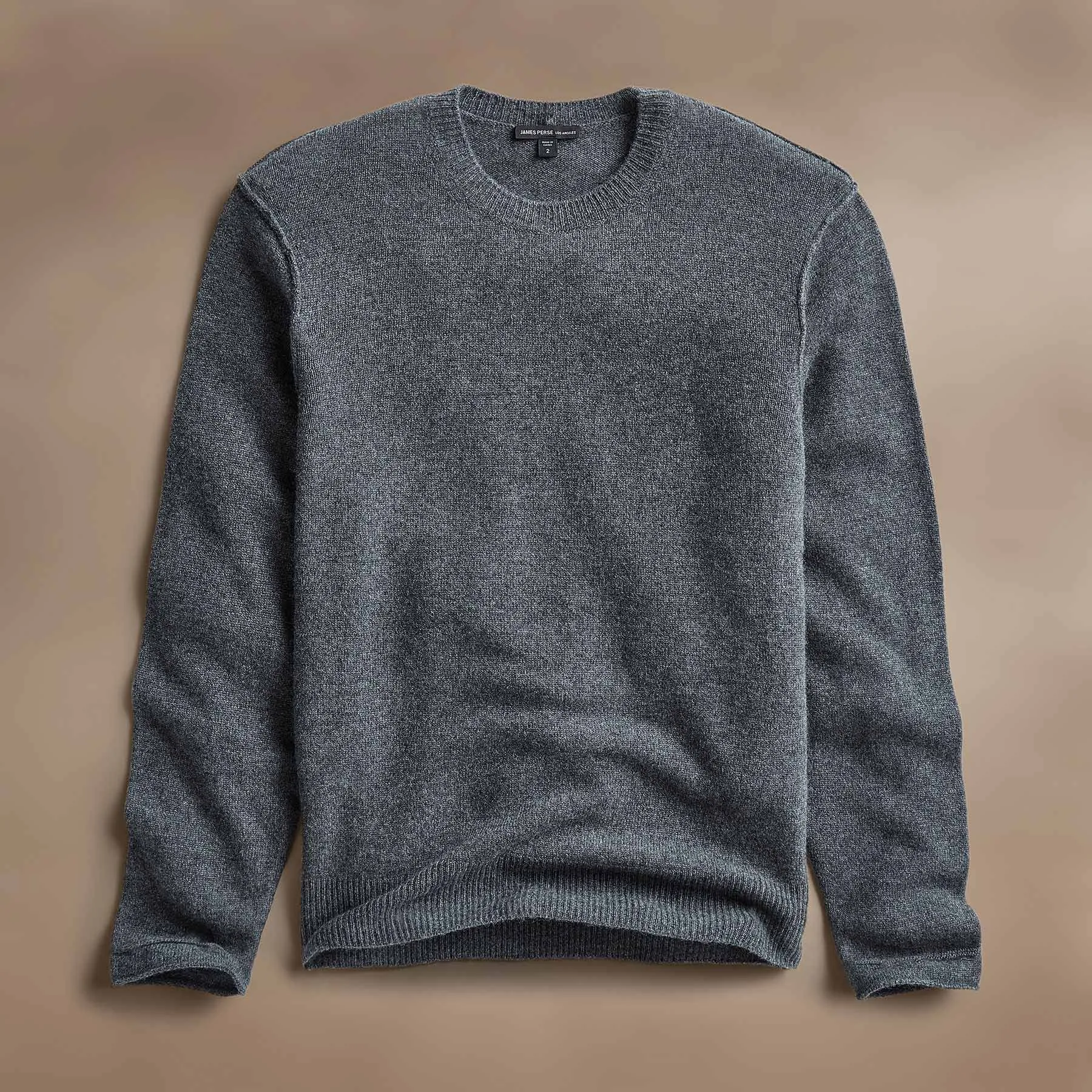 Soft Featherweight Cashmere Crew - Flannel sold by James Perse