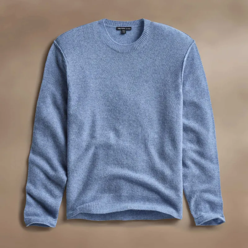 Soft Featherweight Cashmere Crew - Blue Sky sold by James Perse