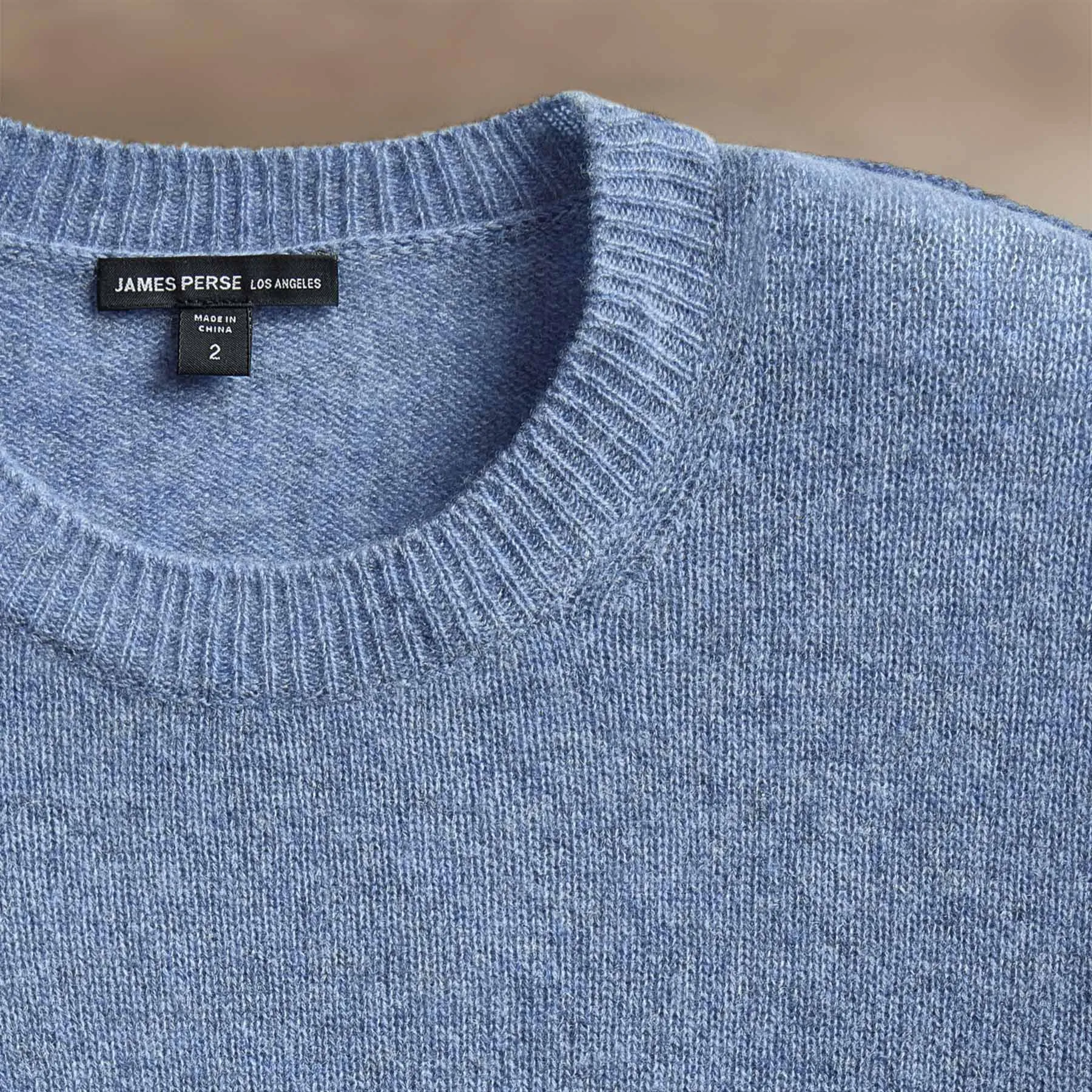 Soft Featherweight Cashmere Crew - Blue Sky sold by James Perse product image thumbnail 3