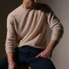 Soft Featherweight Cashmere Crew - Light Beige sold by James Perse