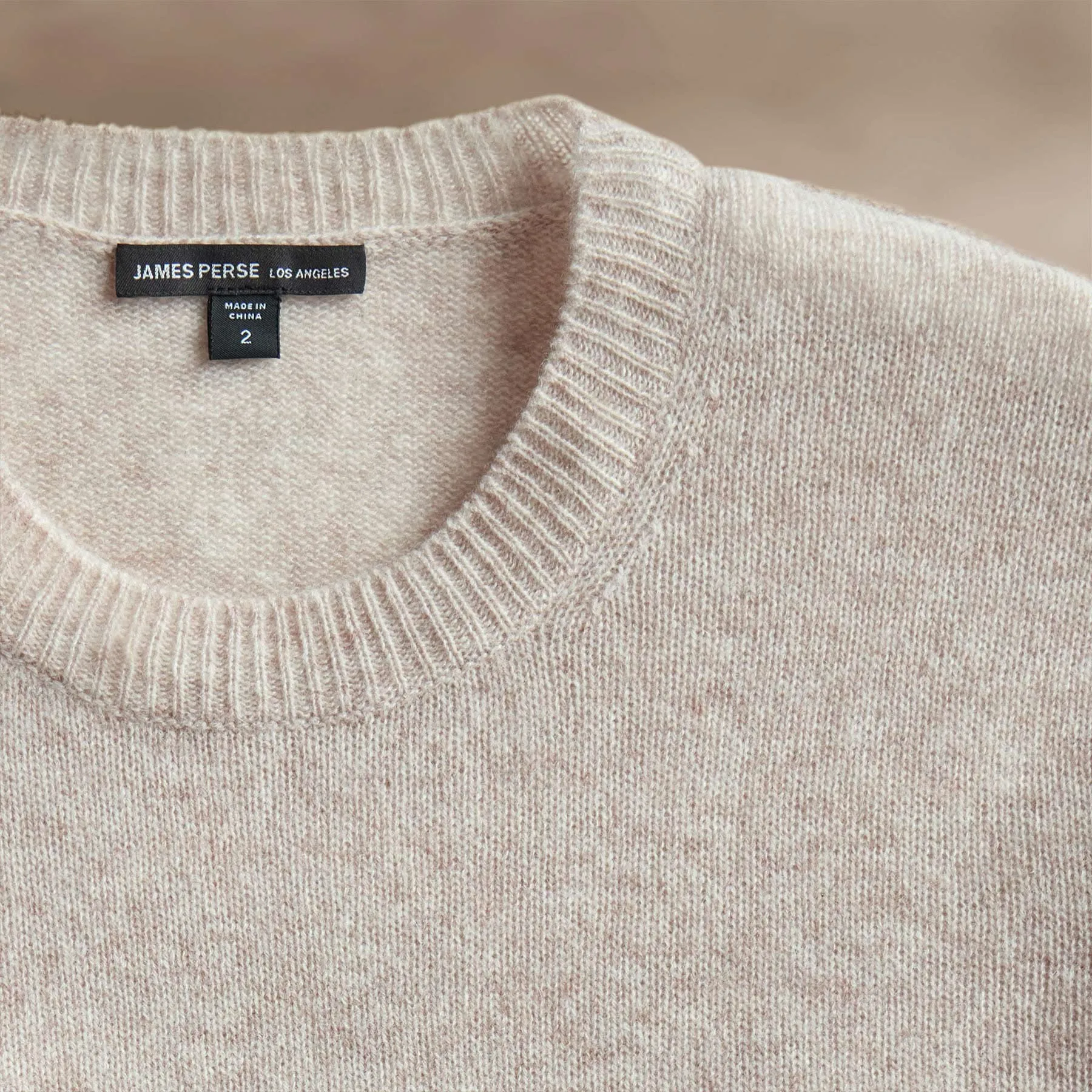 Soft Featherweight Cashmere Crew - Light Beige sold by James Perse product image thumbnail 3