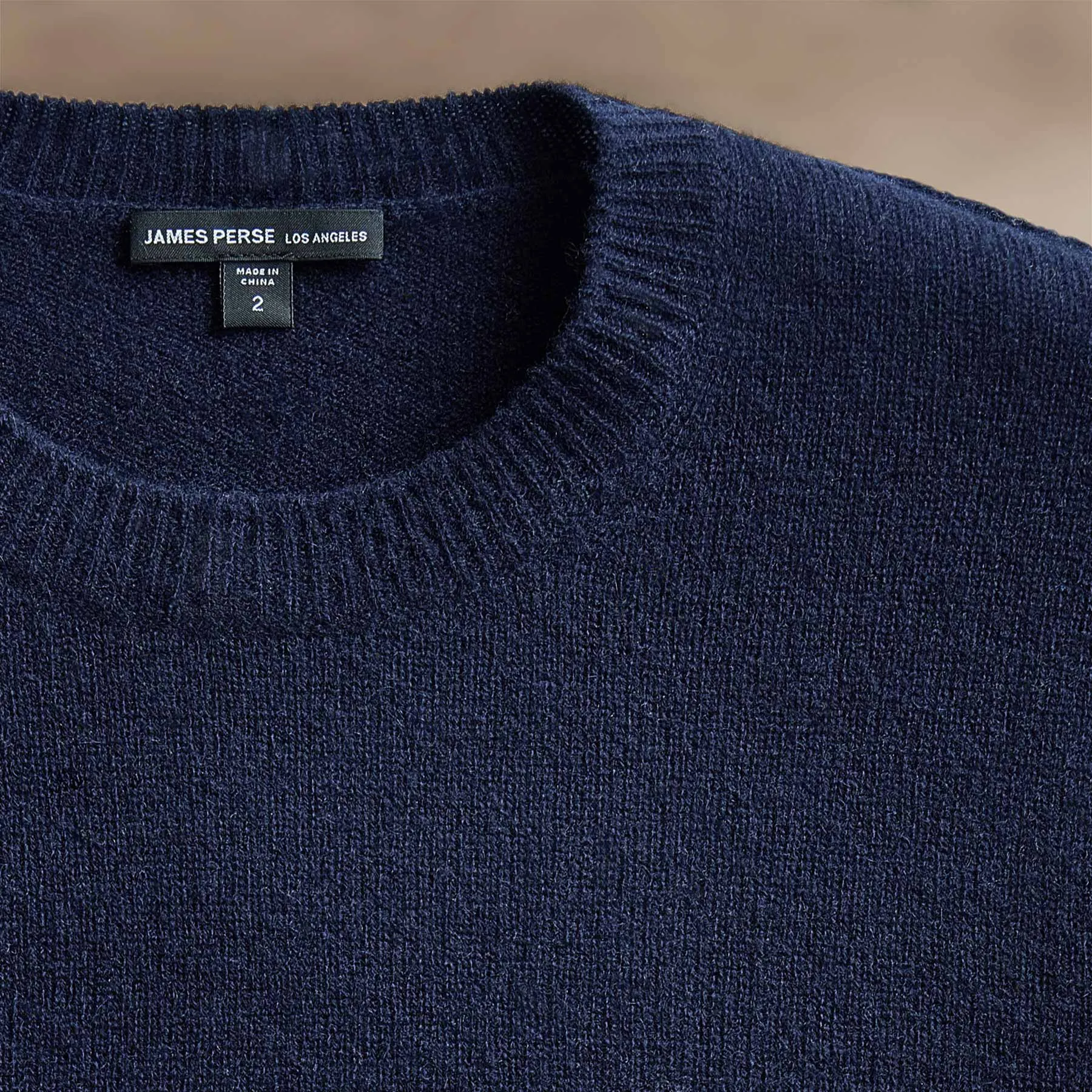 Soft Featherweight Cashmere Crew - Navy sold by James Perse product image thumbnail 3