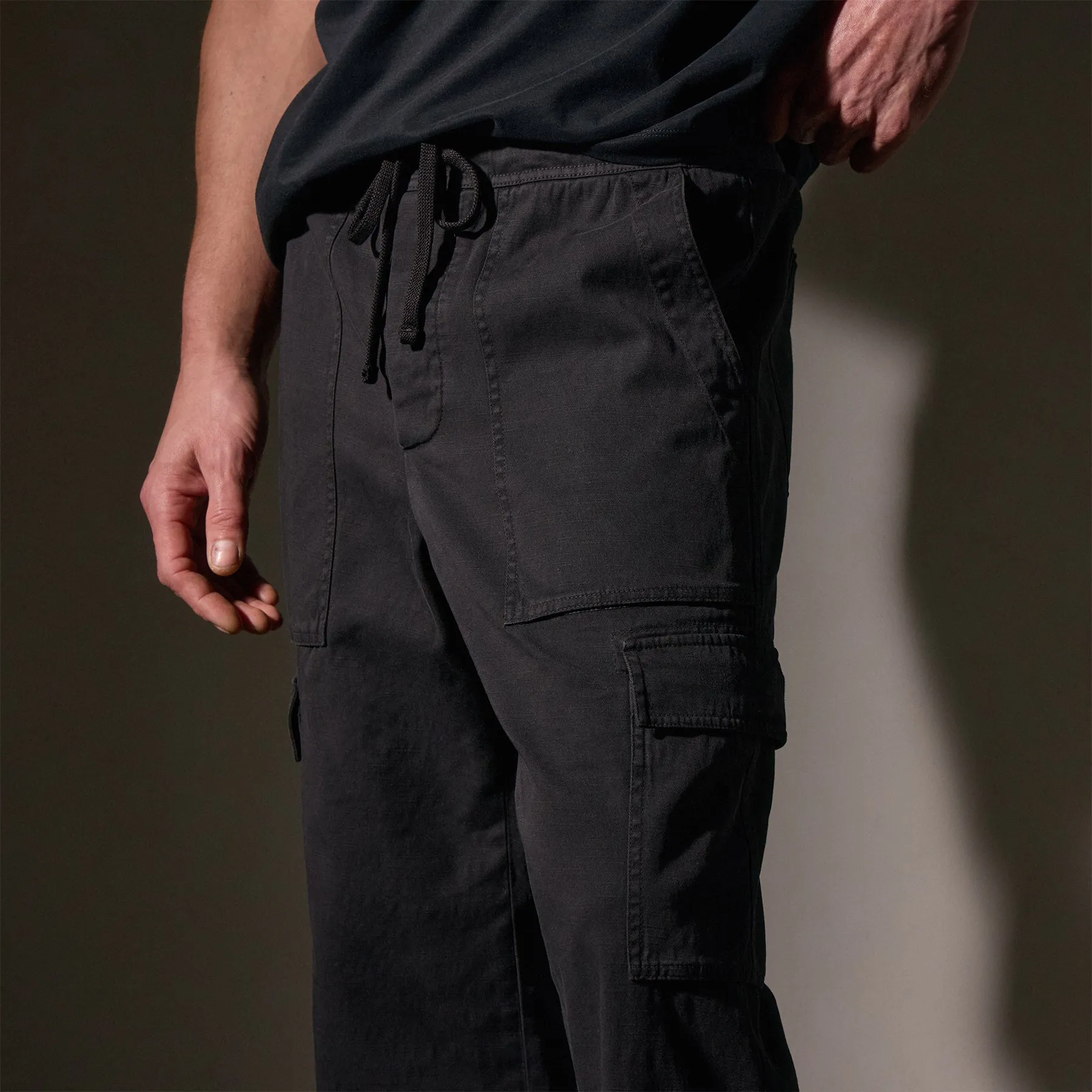 Army Cotton Slub Cargo Pant - Black Pigment sold by James Perse product image thumbnail 4