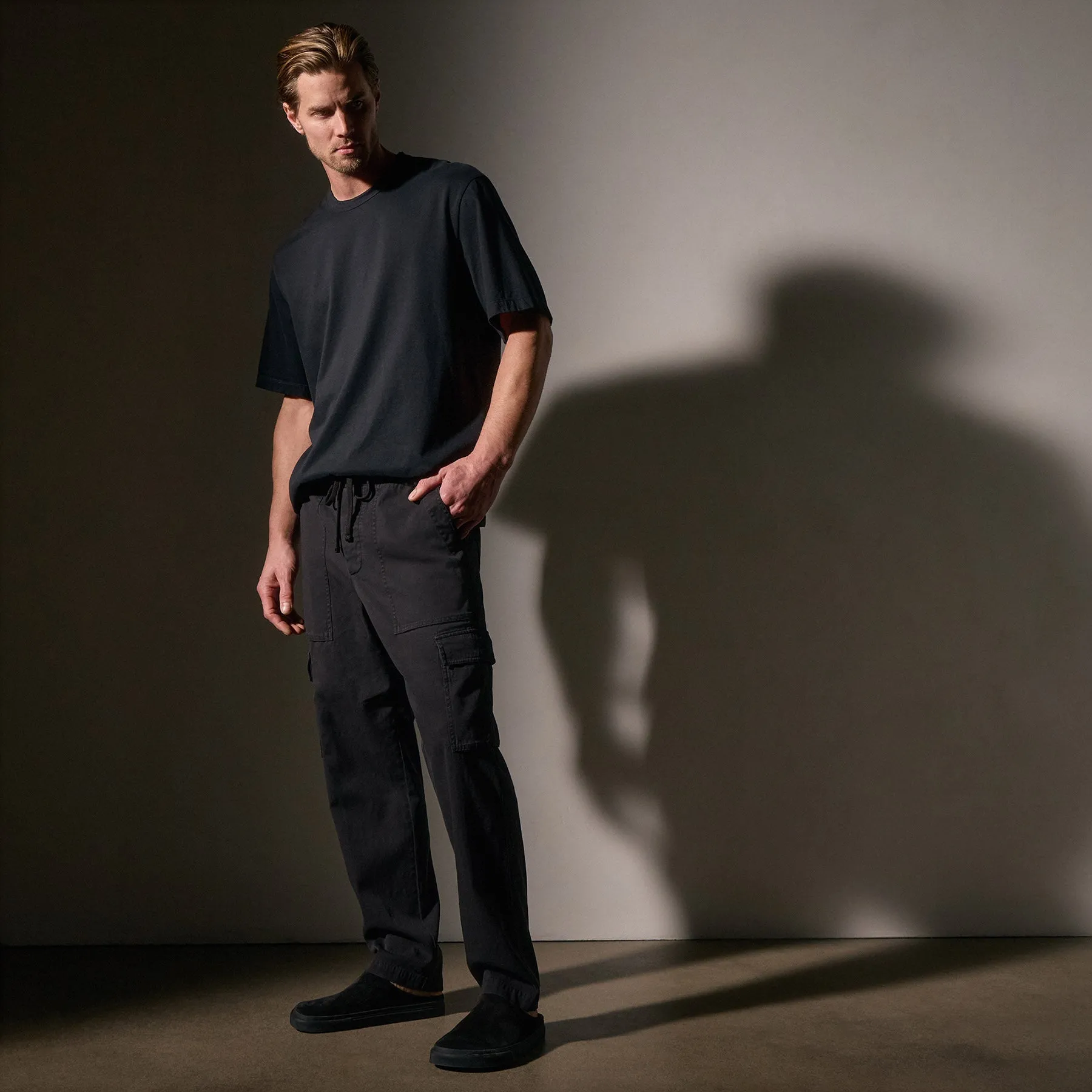 Army Cotton Slub Cargo Pant - Black Pigment sold by James Perse product image thumbnail 3