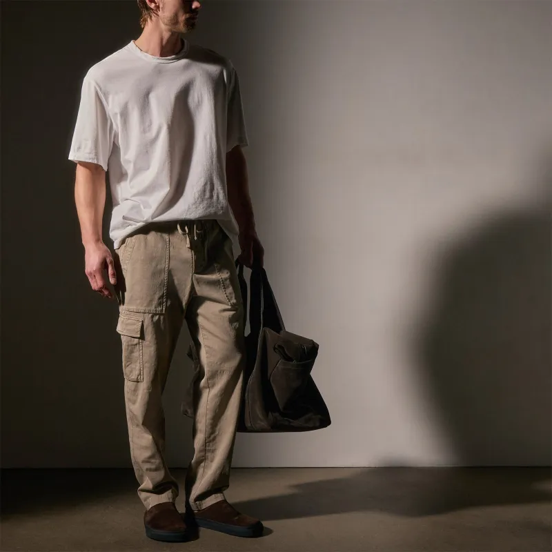 Army Cotton Slub Cargo Pant - Overcast Pigment sold by James Perse