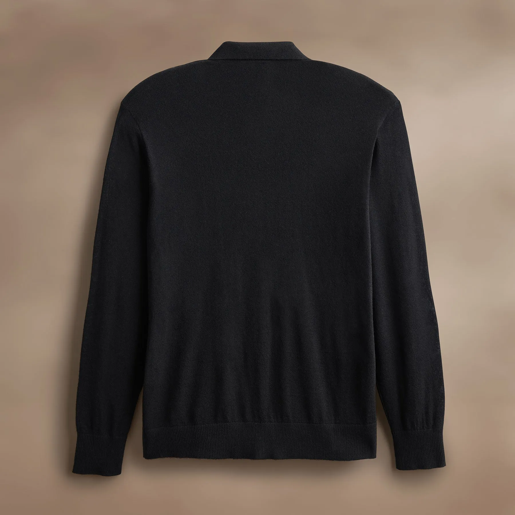 Ultra Fine Cashmere Open Polo - Black sold by James Perse product image thumbnail 5