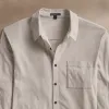Clean Finish Jersey Shirt - Salt sold by James Perse
