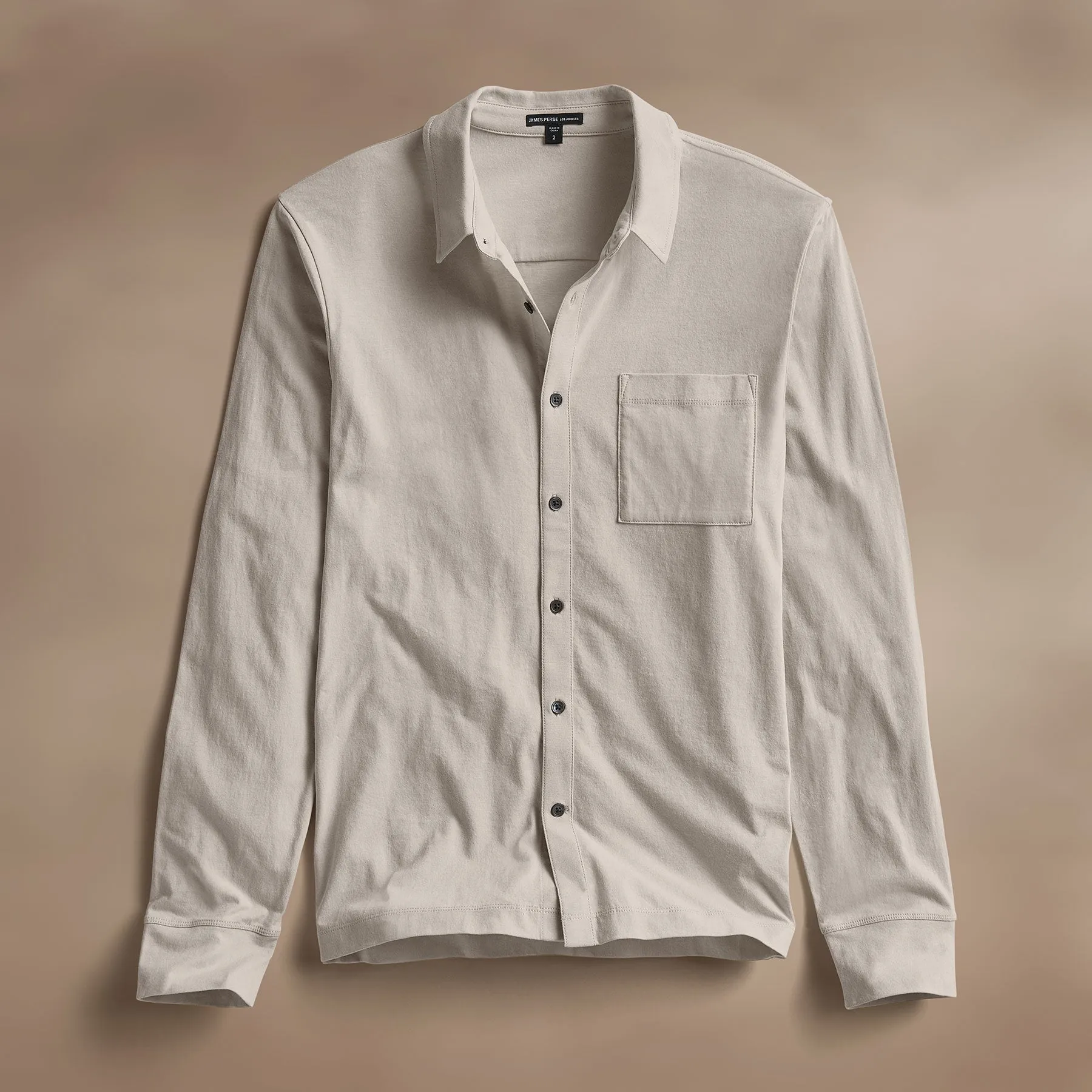 Clean Finish Jersey Shirt - Salt sold by James Perse