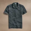 Sueded Jersey Polo - Asphalt Pigment sold by James Perse