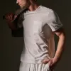 Cotton Linen Pocket Tee - White sold by James Perse