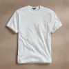 Cotton Linen Pocket Tee - White sold by James Perse