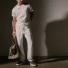 Cotton Linen Pocket Tee - White sold by James Perse
