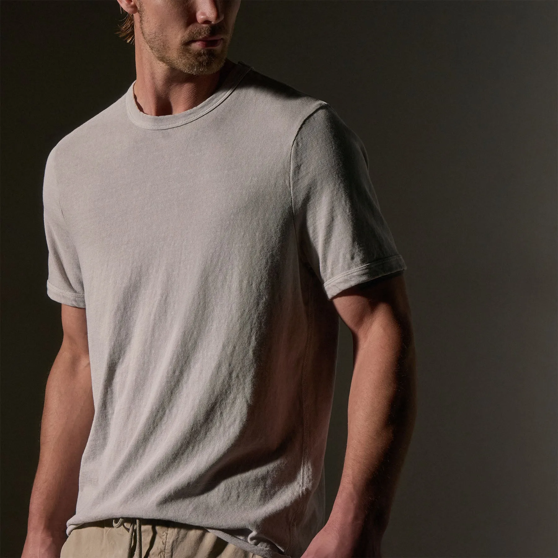 Slub Jersey Short Sleeve Crew - Salt Pigment sold by James Perse product image thumbnail 2
