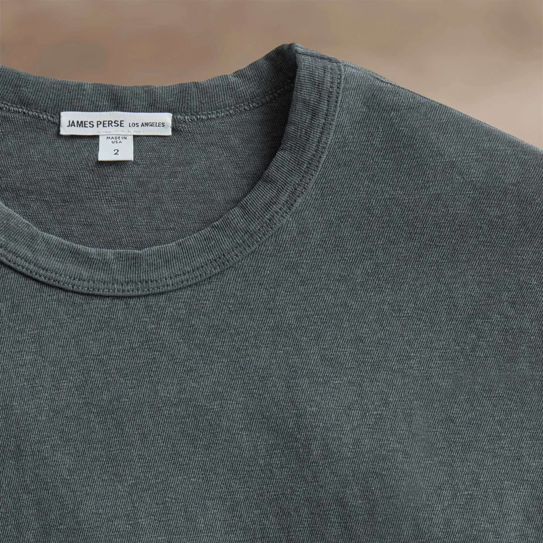 Slub Jersey Short Sleeve Crew - Asphalt Pigment sold by James Perse product image thumbnail 3