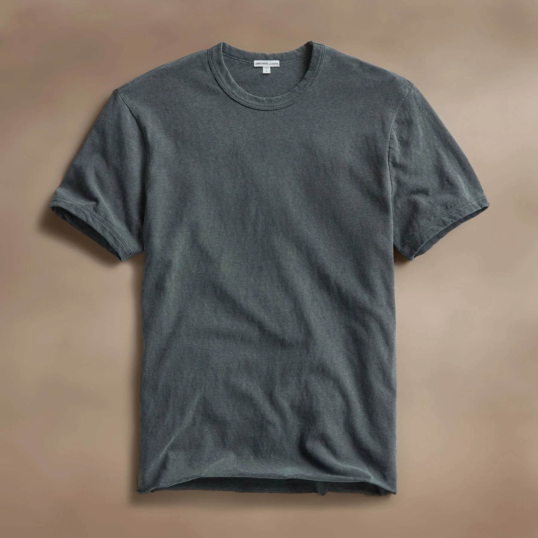 Slub Jersey Short Sleeve Crew - Asphalt Pigment sold by James Perse