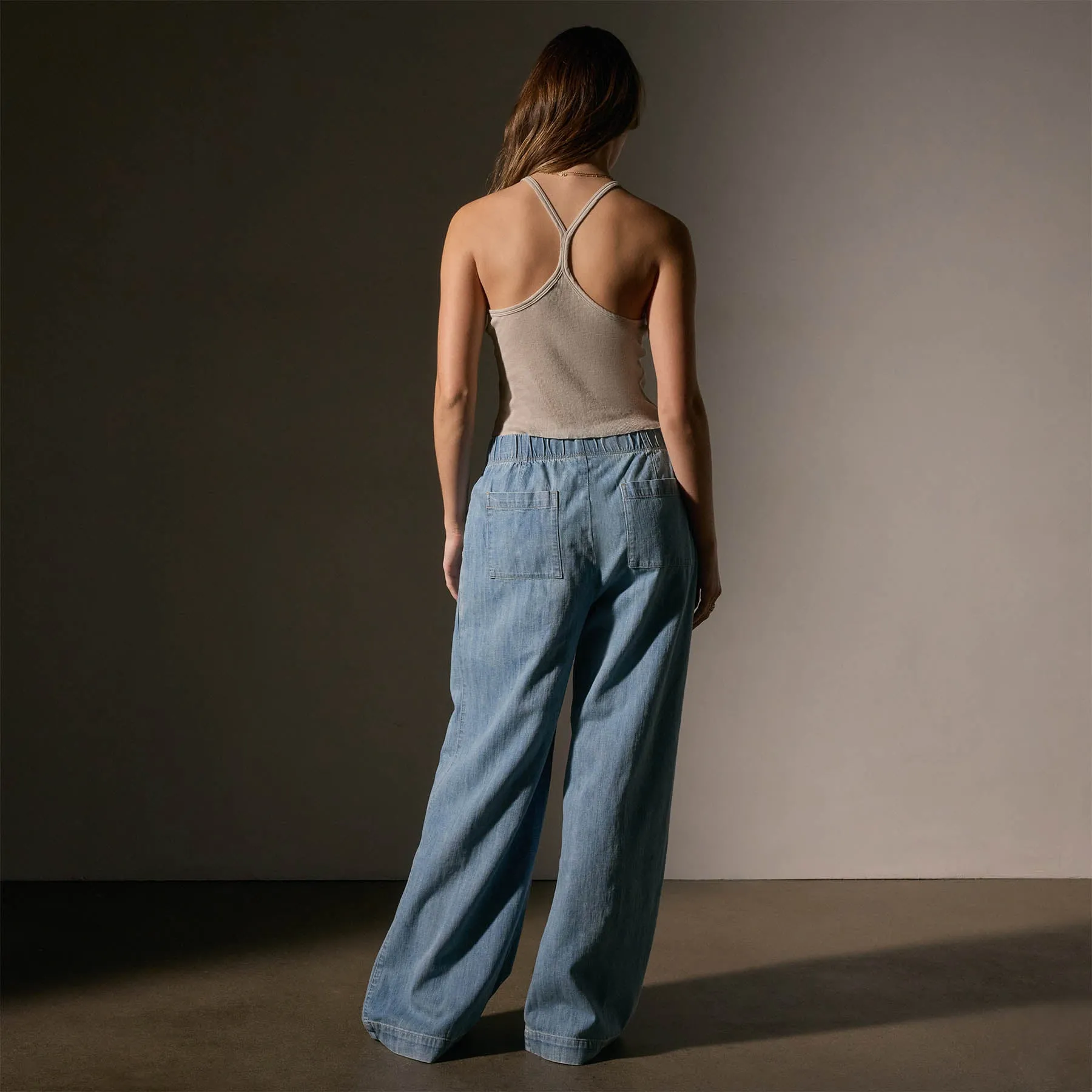 Cotton Cashmere Ribbed Racer Back Tank - Salt sold by James Perse product image thumbnail 5