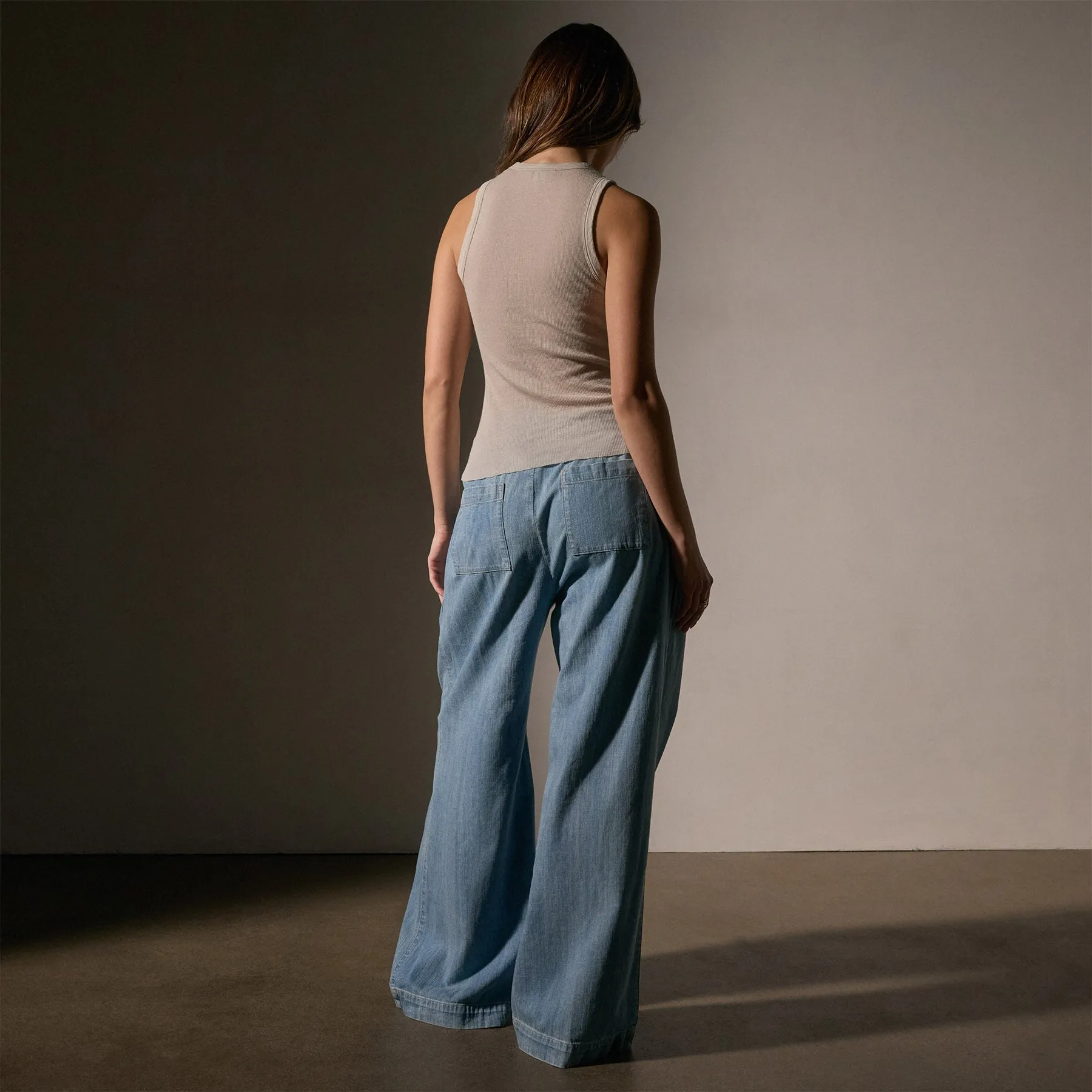 Cotton Cashmere Rib Shell Top - Salt sold by James Perse product image thumbnail 4