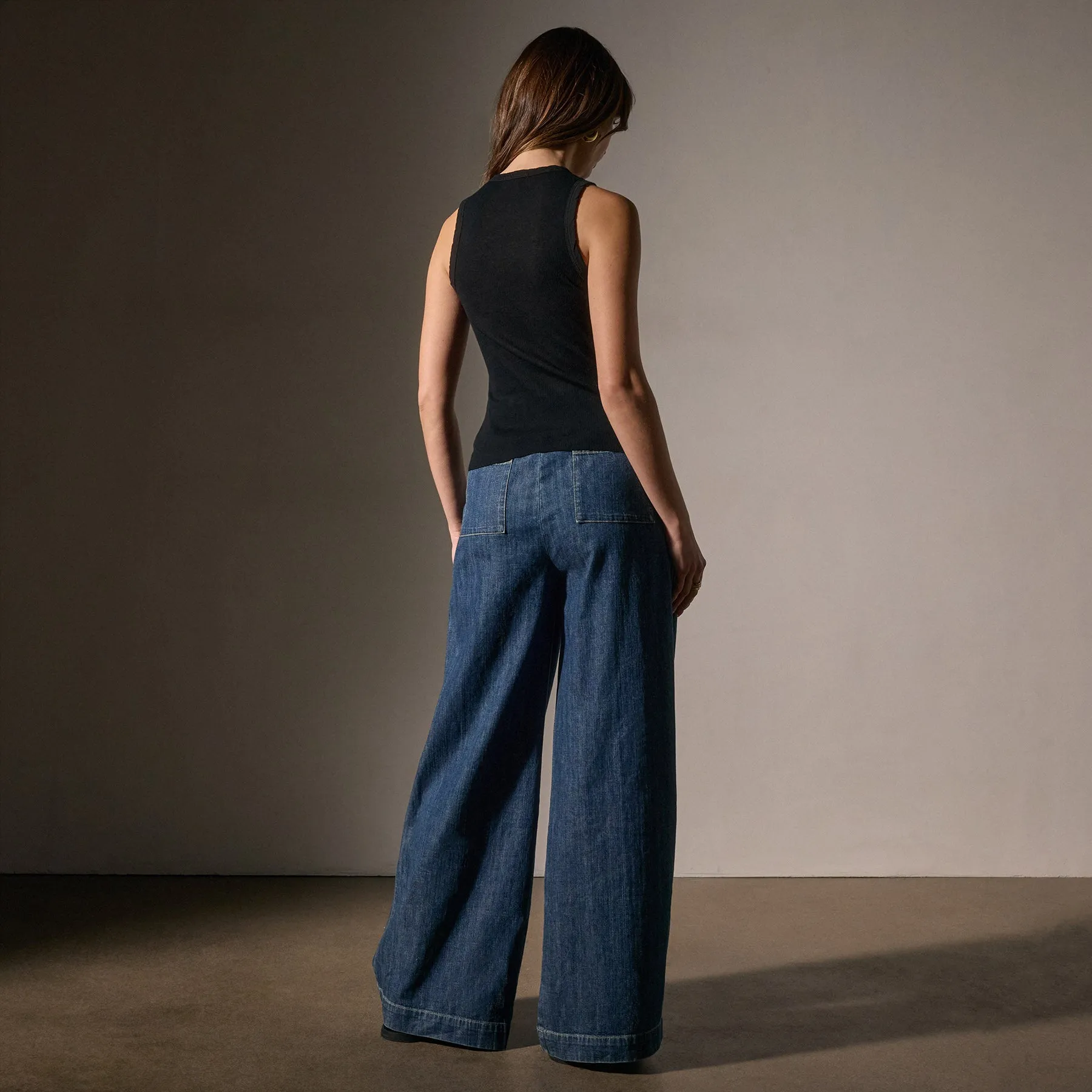 Cotton Cashmere Rib Shell Top - Black sold by James Perse product image thumbnail 4