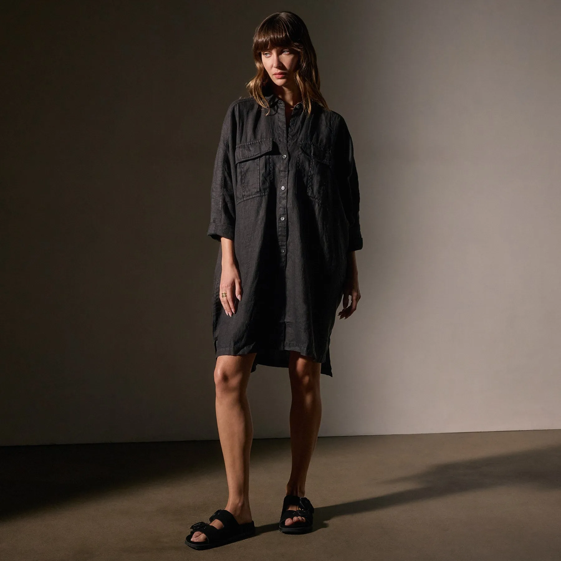Cargo Pocket Swing Dress - Black sold by James Perse product image thumbnail 3