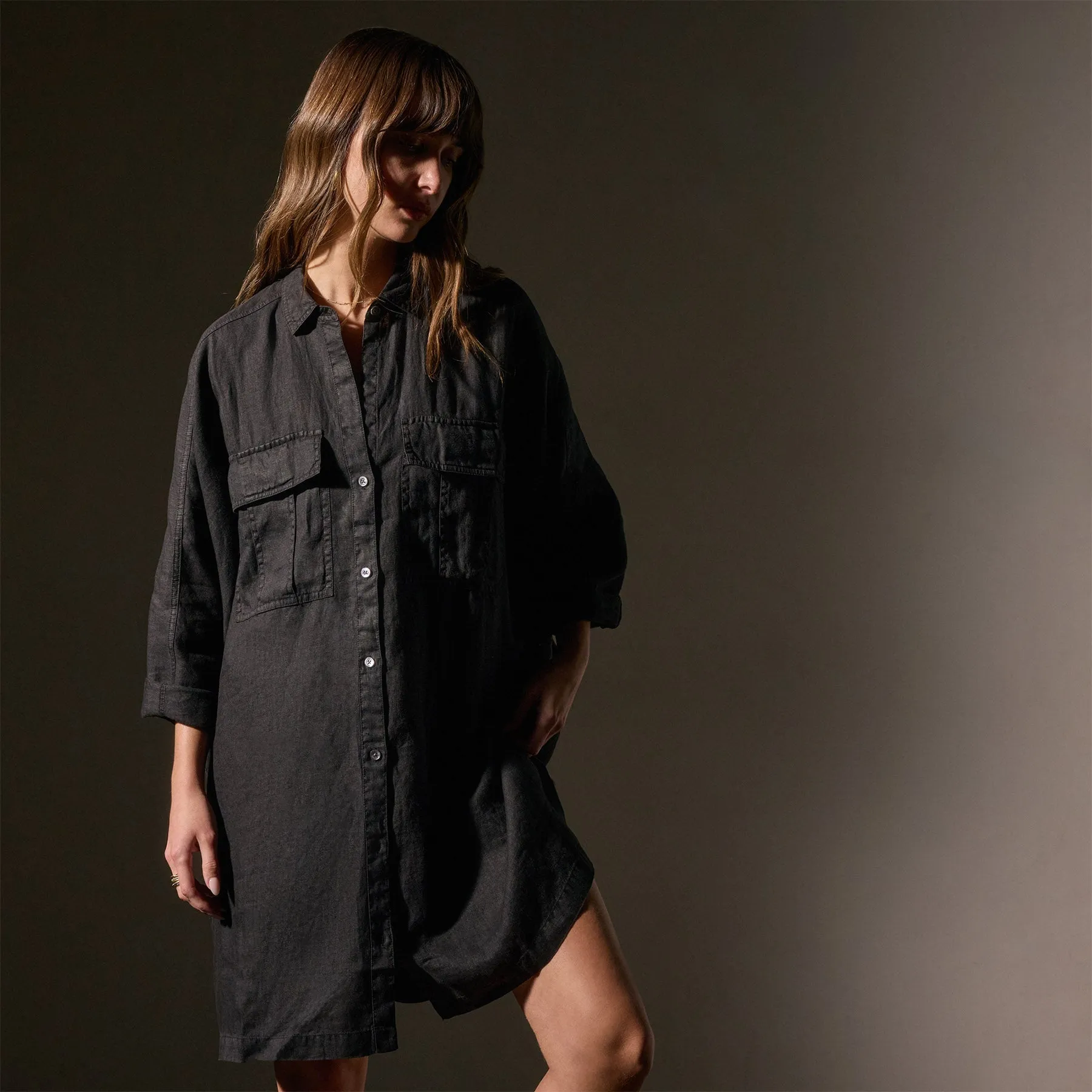 Cargo Pocket Swing Dress - Black sold by James Perse product image thumbnail 2
