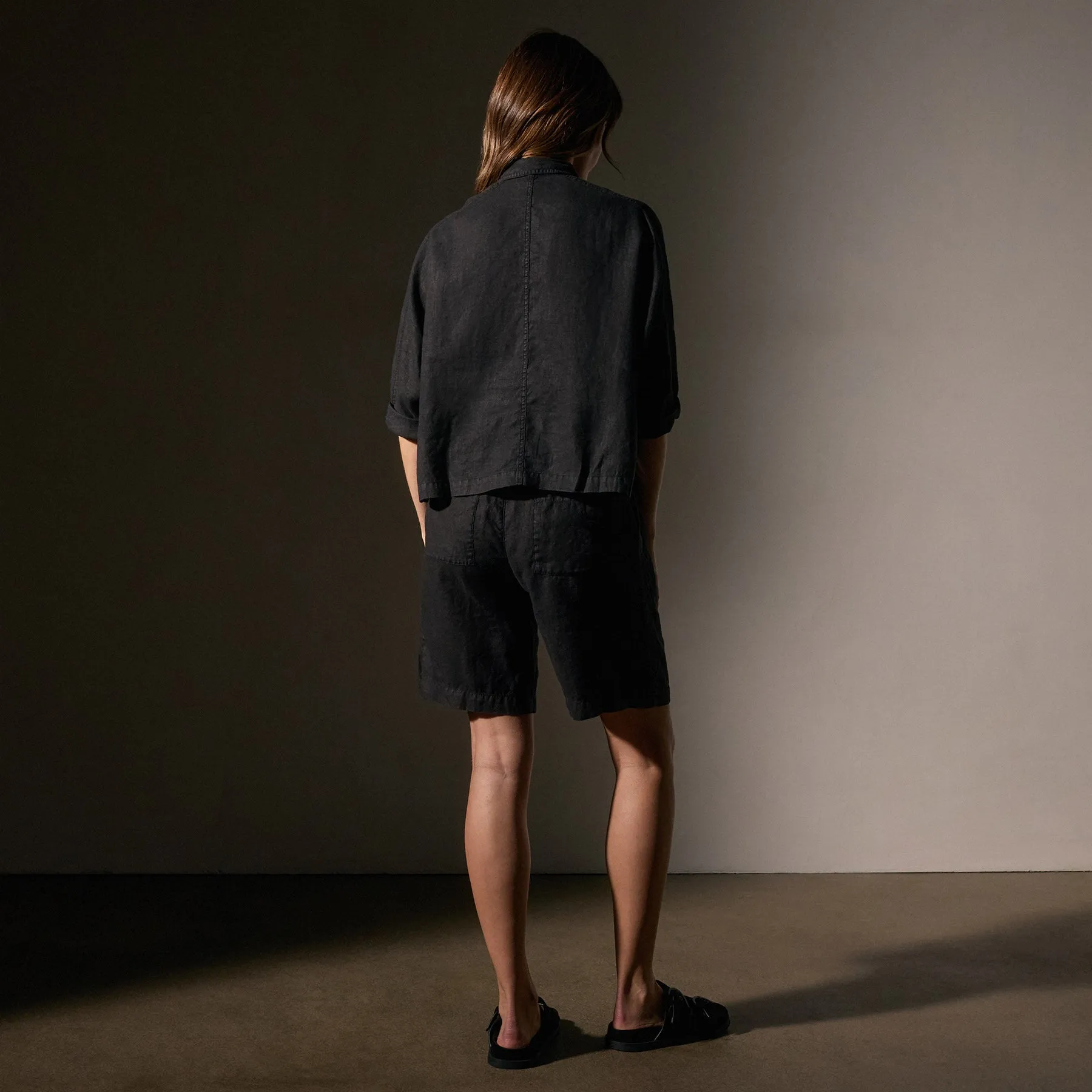 Cargo Pocket Cropped Shirt - Black sold by James Perse product image thumbnail 5