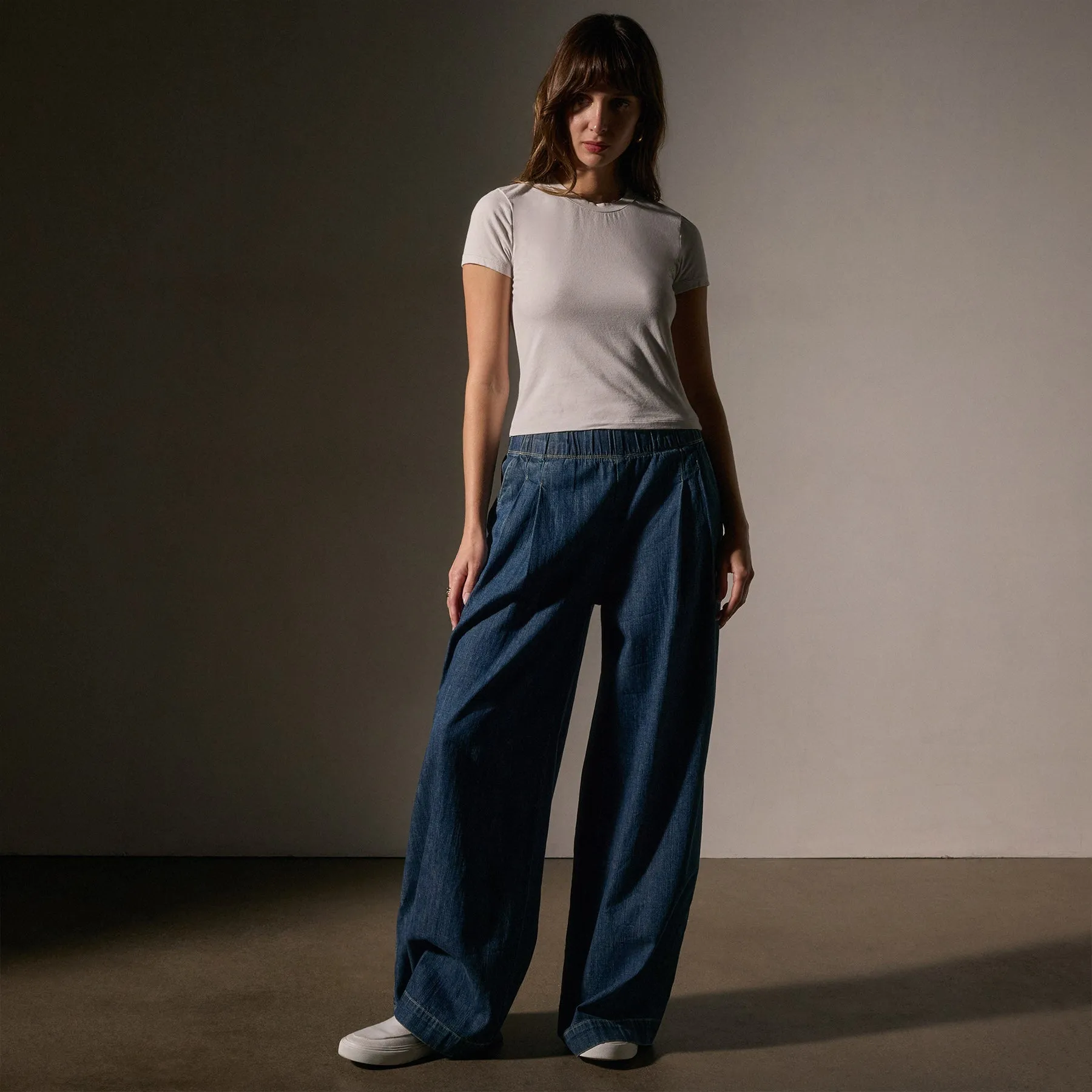 Short Sleeve Cropped Tee - Light Mist sold by James Perse product image thumbnail 3