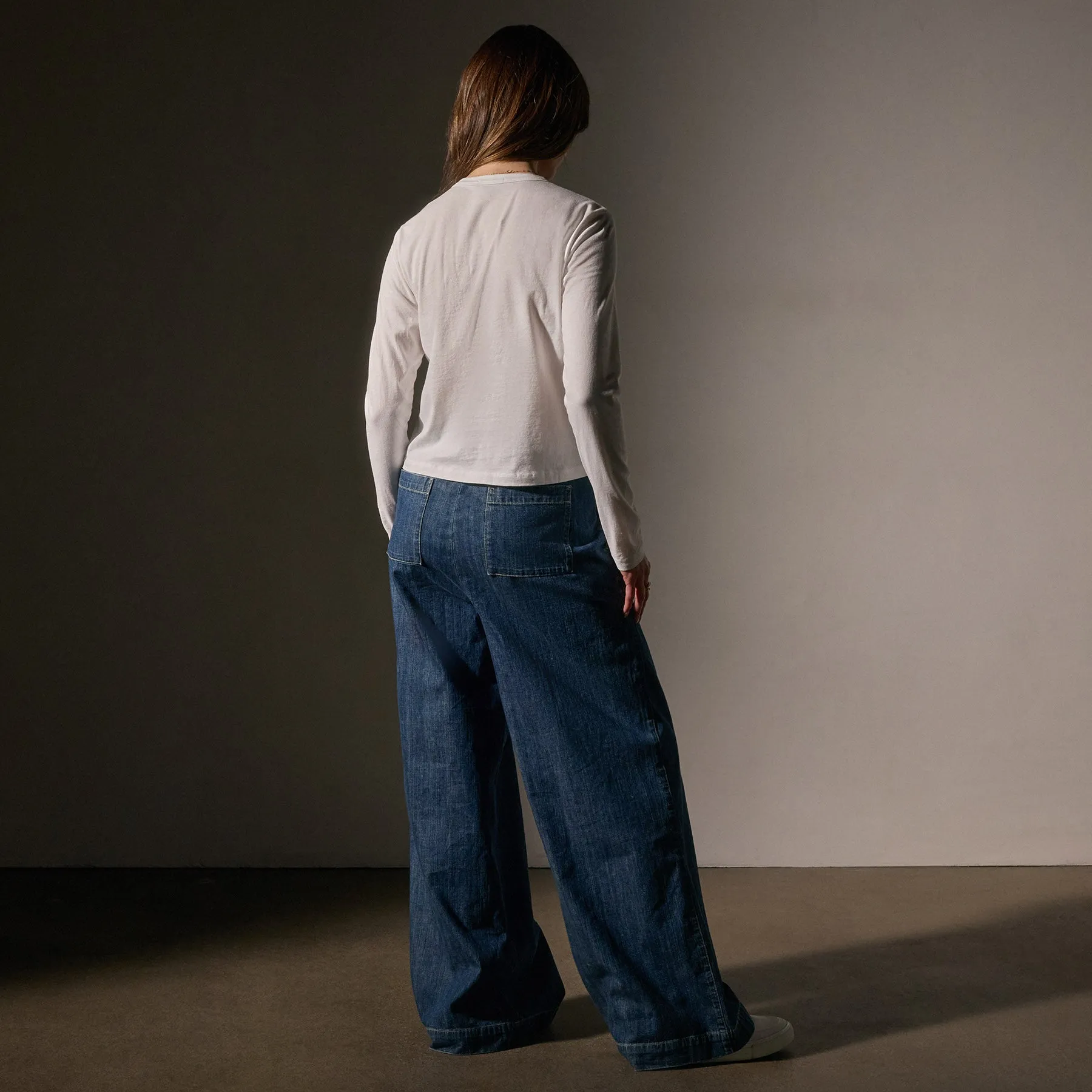 Brushed Elevated Jersey Long Sleeve Tee - White sold by James Perse product image thumbnail 4