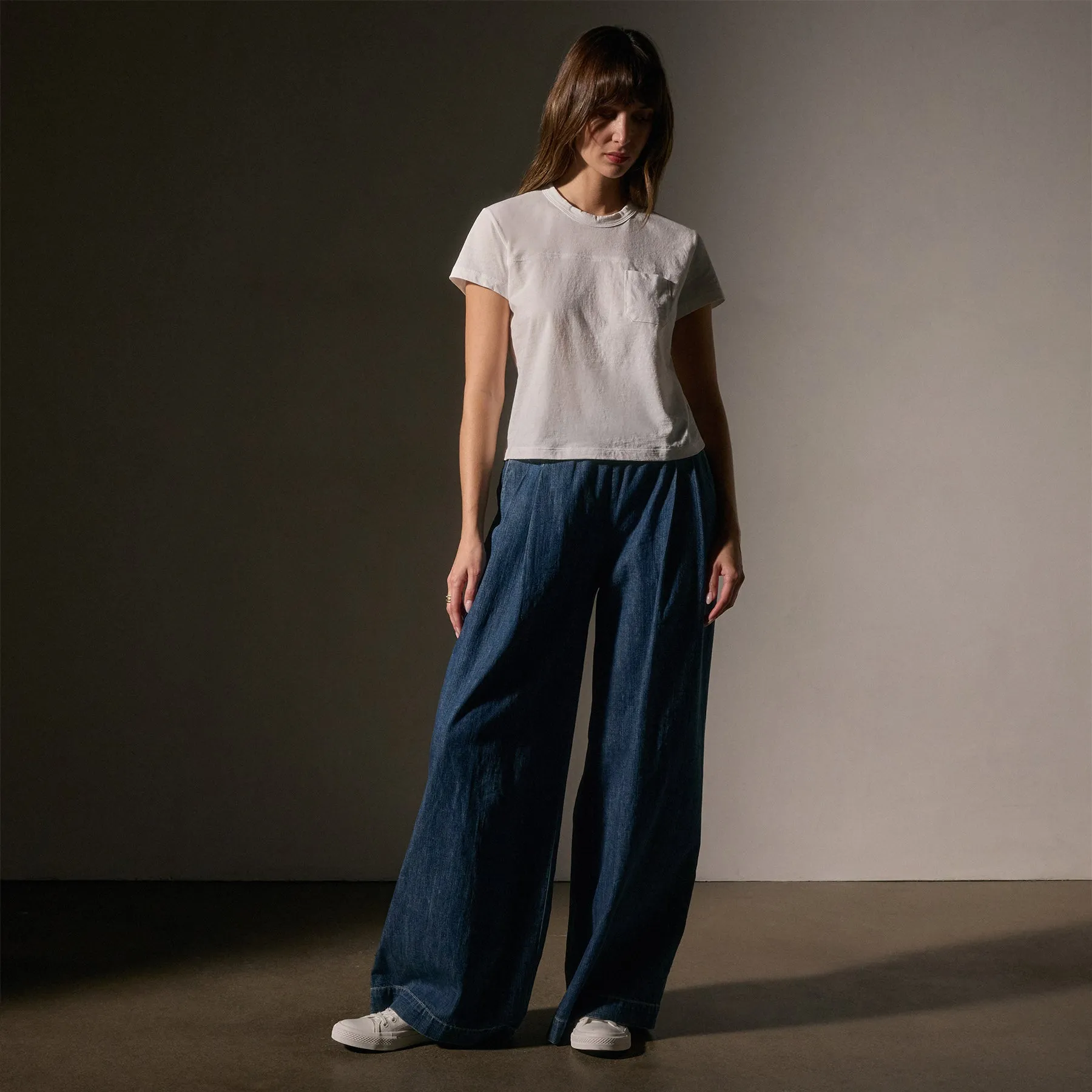 Cotton Linen Retro Pocket Tee - White sold by James Perse product image thumbnail 3